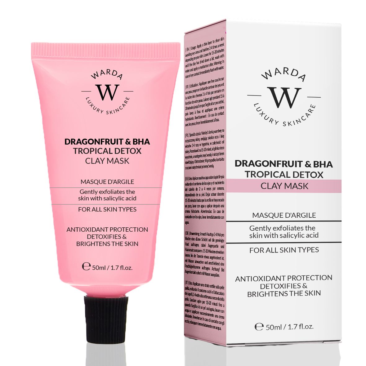 Warda Skincare DRAGONFRUIT & BHA TROPICAL DETOX-TONMASKE