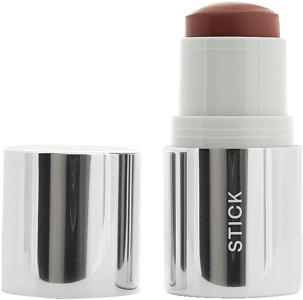 Bronze-Make-up-Stick mit geöffneter, silberfarbener Hülse. Der Stick ist braun. Auf der Hülse steht „STICK“.