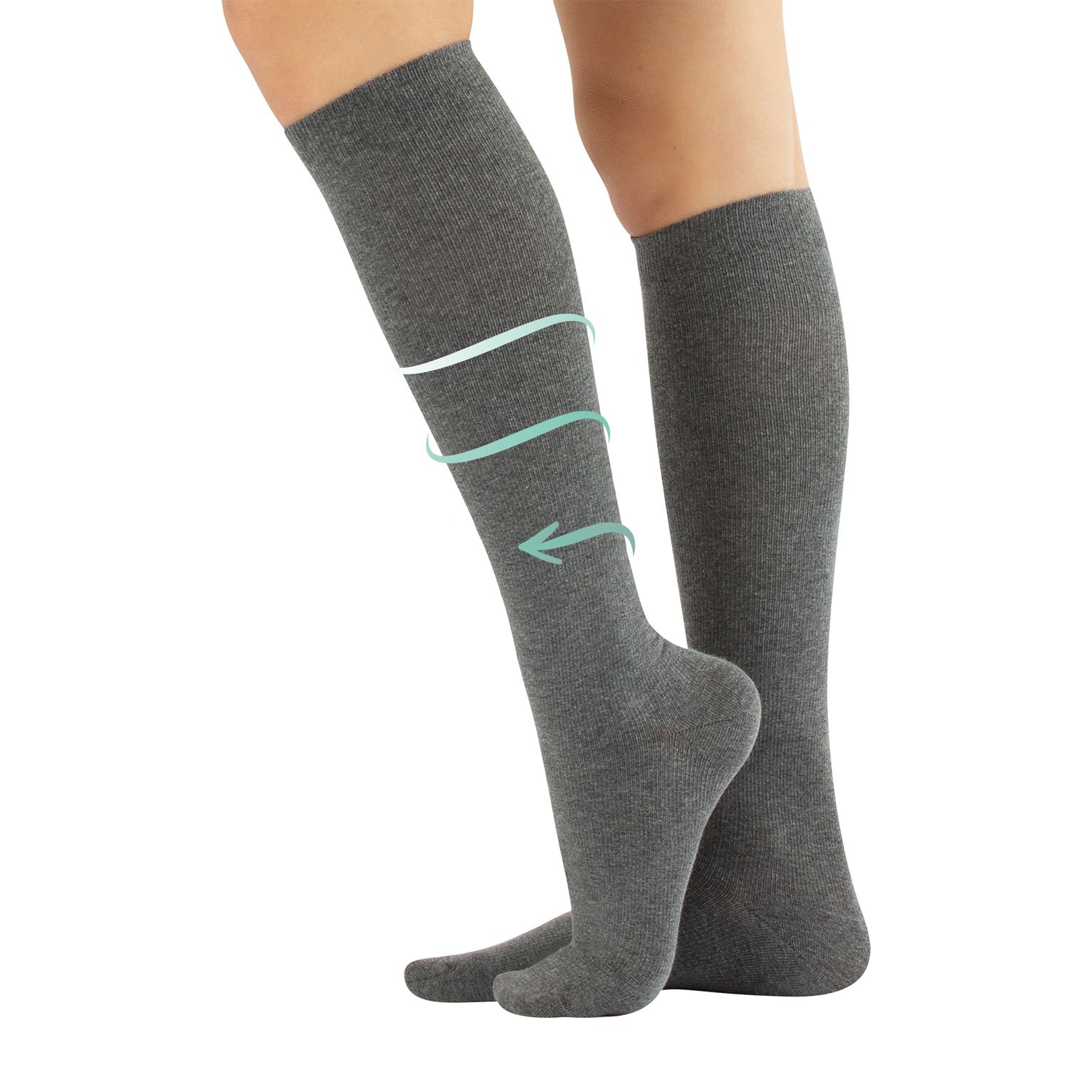 CALZITALY Gambaletti Cotone Compressione Graduata 14-16 mm/Hg, Calze Medicali Unisex Made in Italy