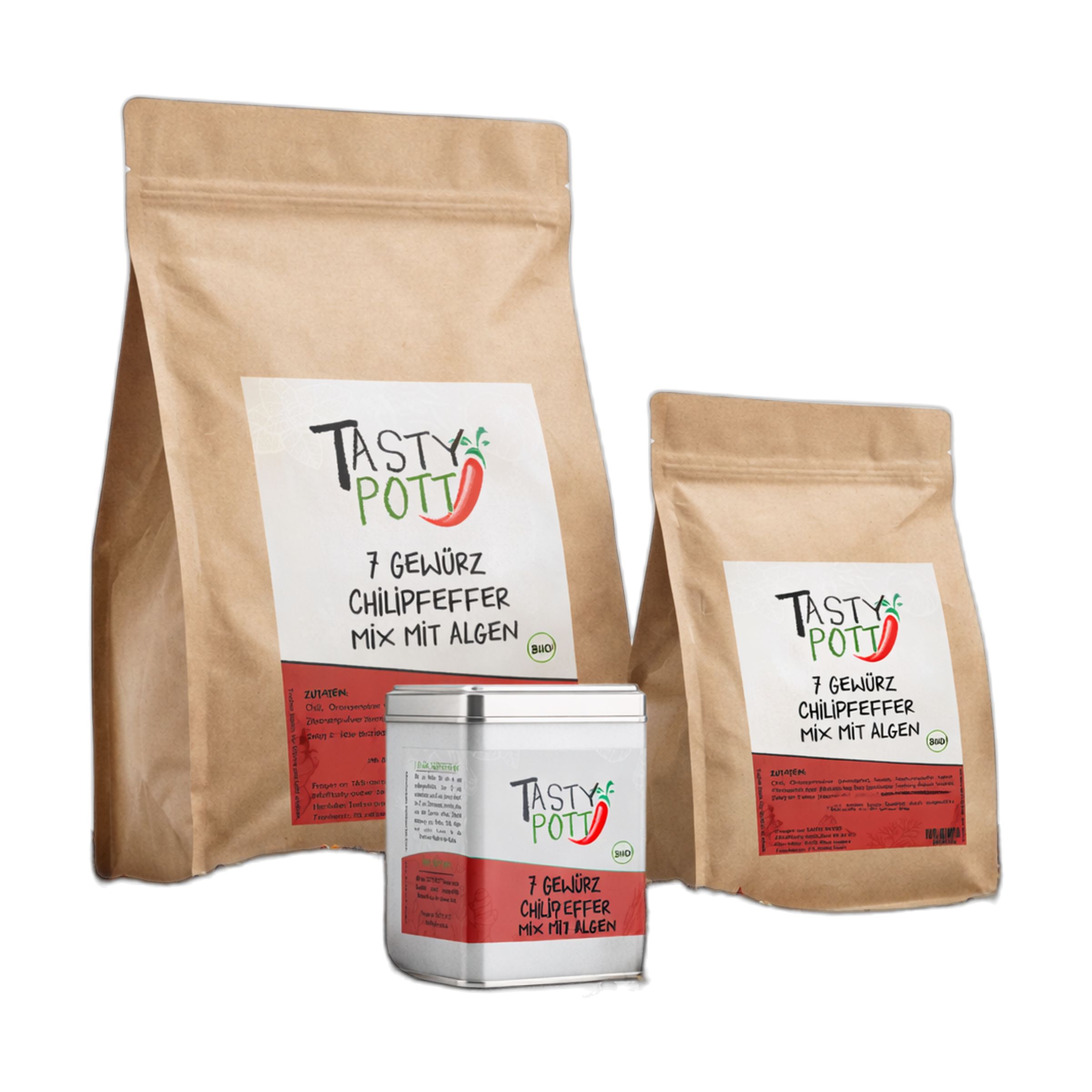 Tasty-Pott Tasty Pott 7 Gewürz Chilipfeffer mit Algen 500 g