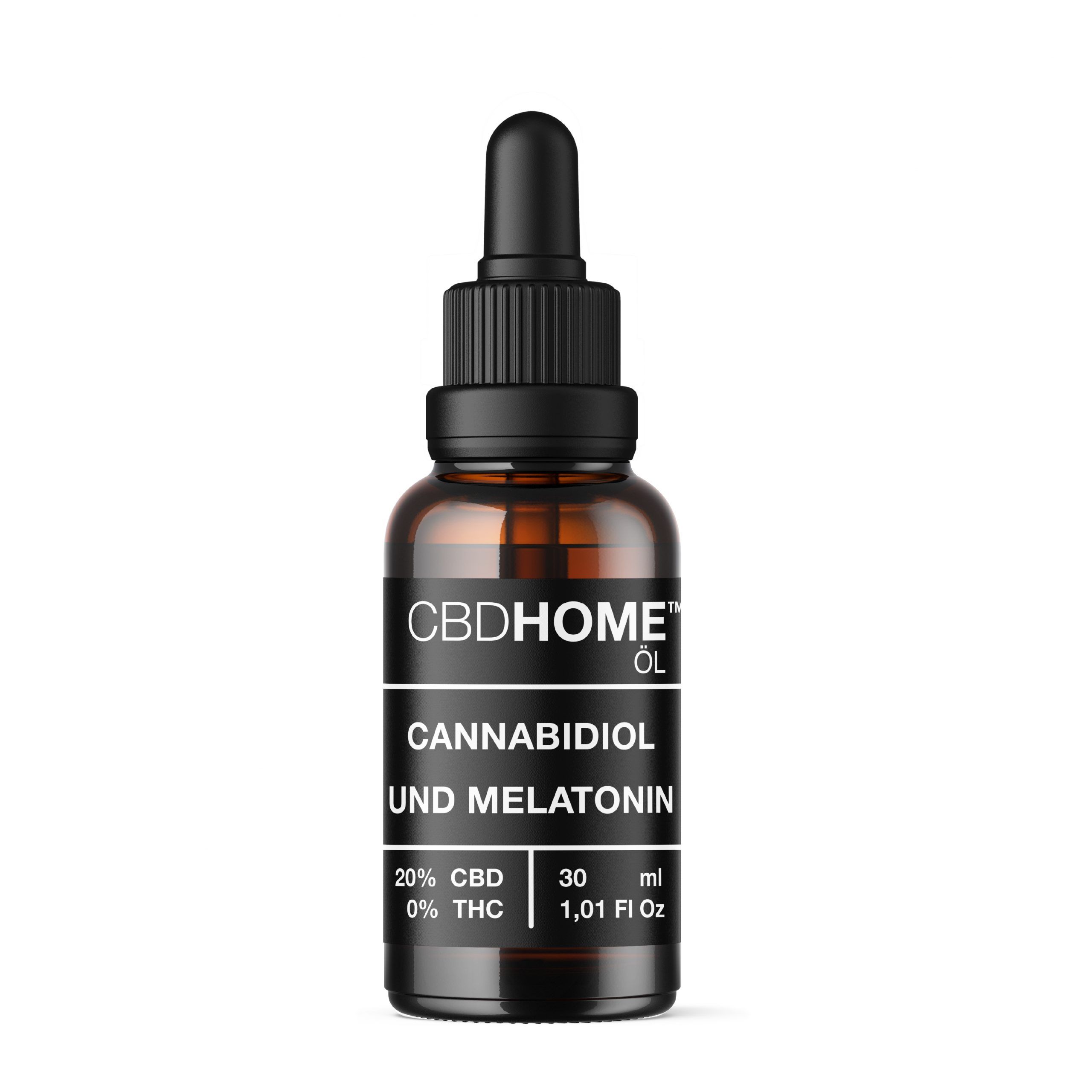 CBDHOME Öl Flasche mit Pipette. Enthält 20% CBD, 0% THC, 30 ml.