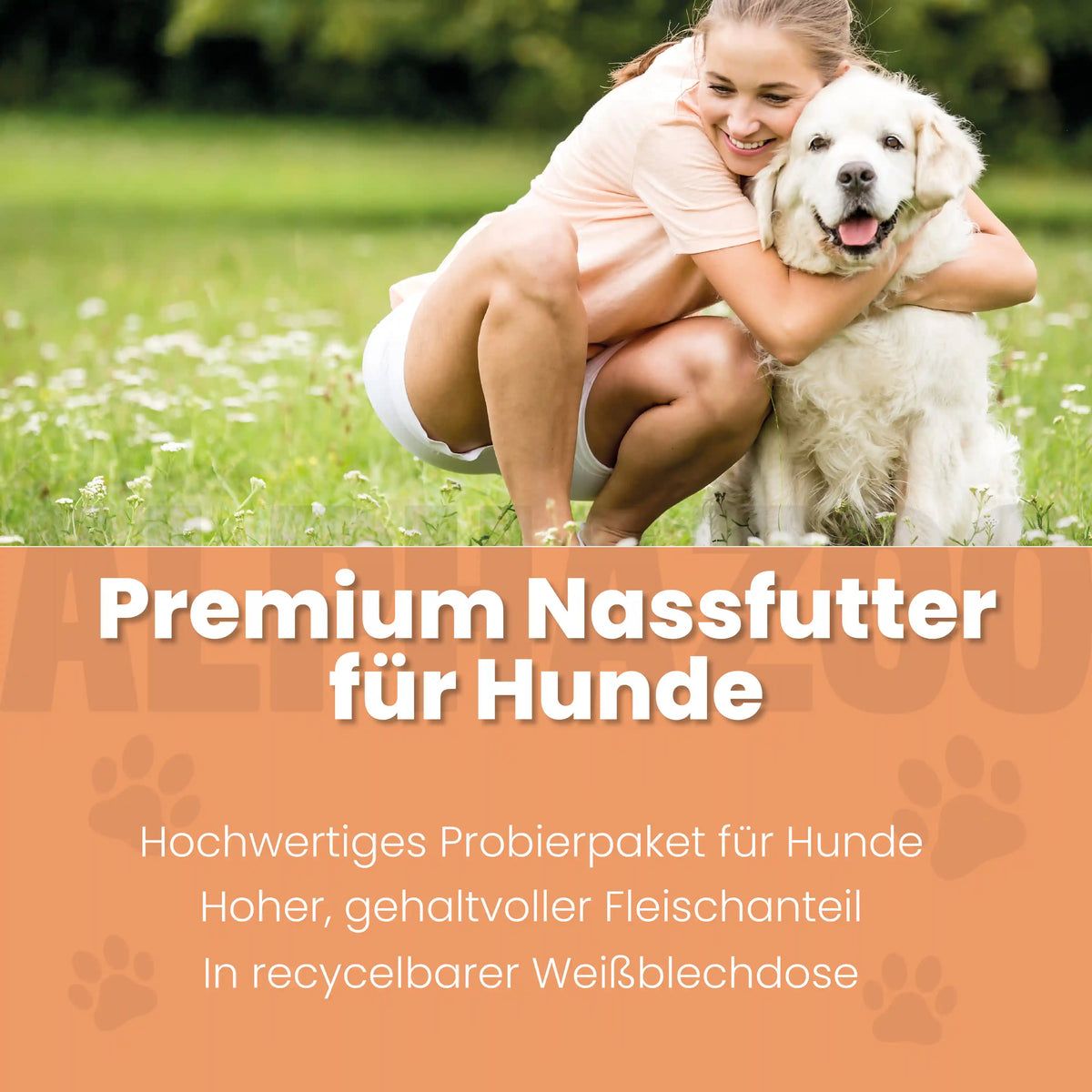 alphazoo Probierschmaus für Hunde – Nassfutter Probierpaket