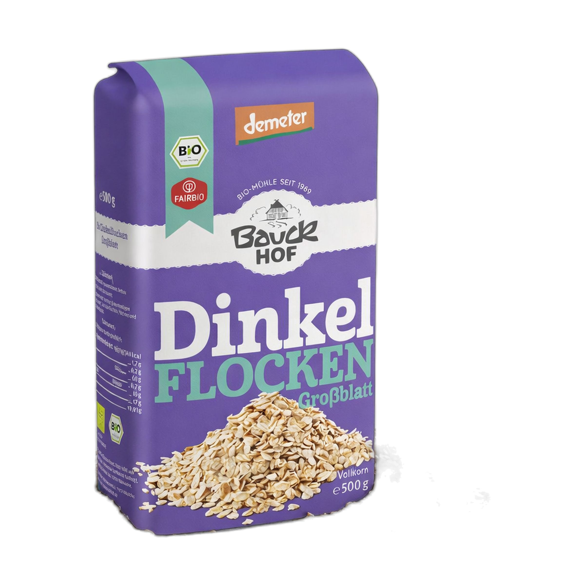 Bauckhof Bio Dinkelflocken Großblatt 500 g Flocken