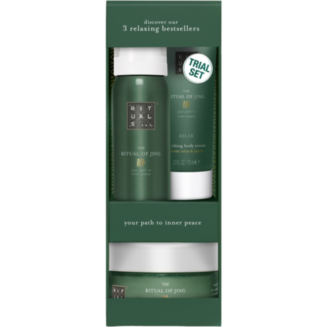 Rituals, The Ritual of Jing Try Me Set = Cream 70 ml + Shower 50 ml + Scrub 125 g