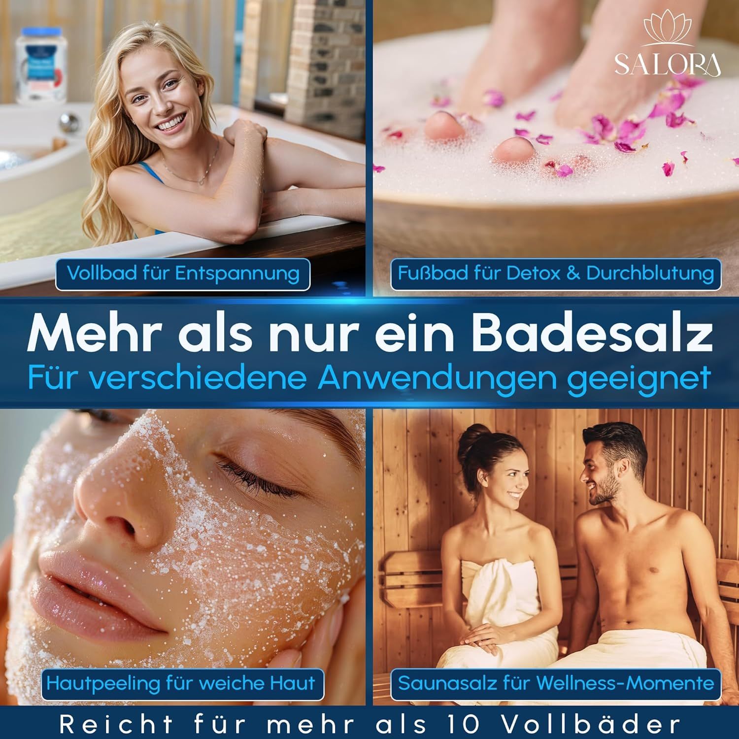 Salora ® Premium reines Totes Meer Badesalz