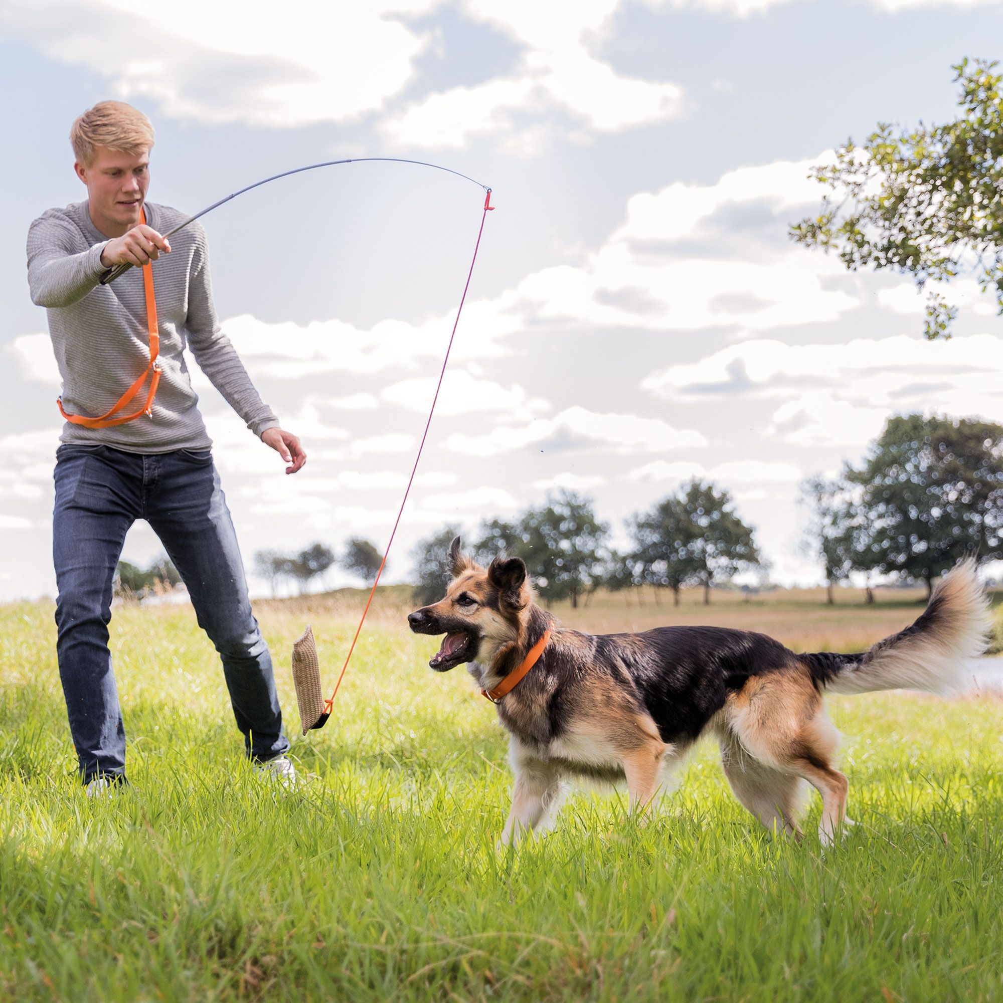 Schecker Hundespielzeug - Reizangel für Hunde