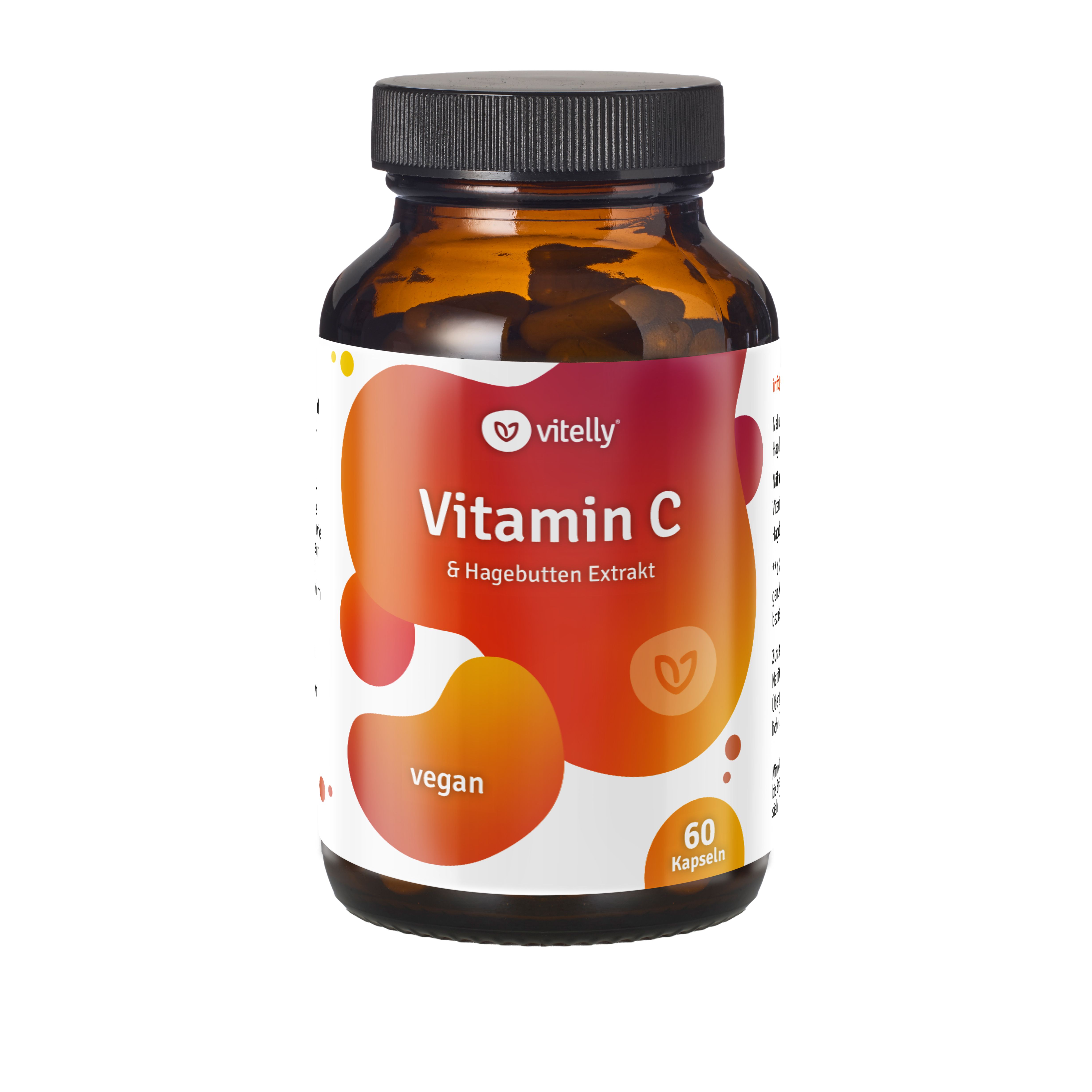vitelly Vitamin C – hochdosiert & vegan 60 St Weichkapseln