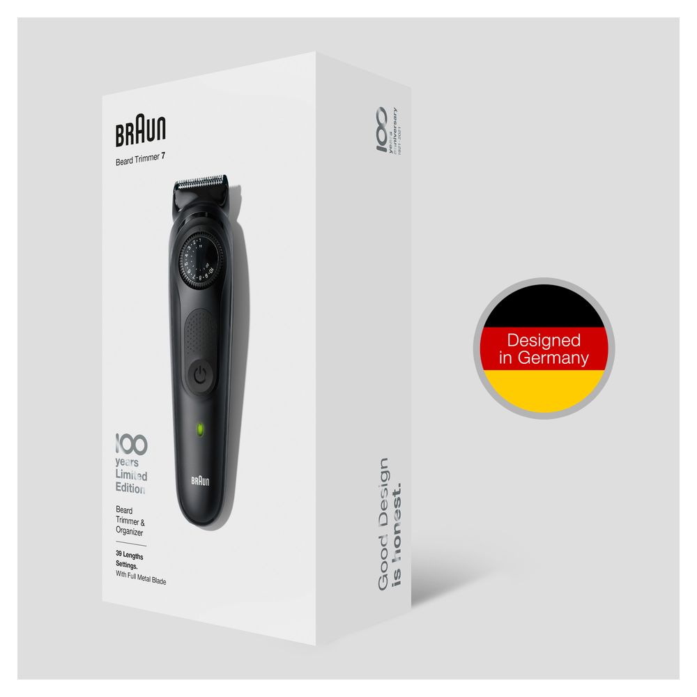 Braun - BeardTrimmer "7 - 100 Jahre Design Edition" in Schwarz