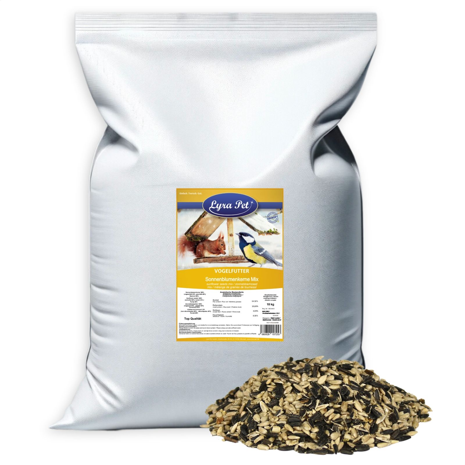 Lyra Pet® Sonnenblumenkerne Mix 10 kg