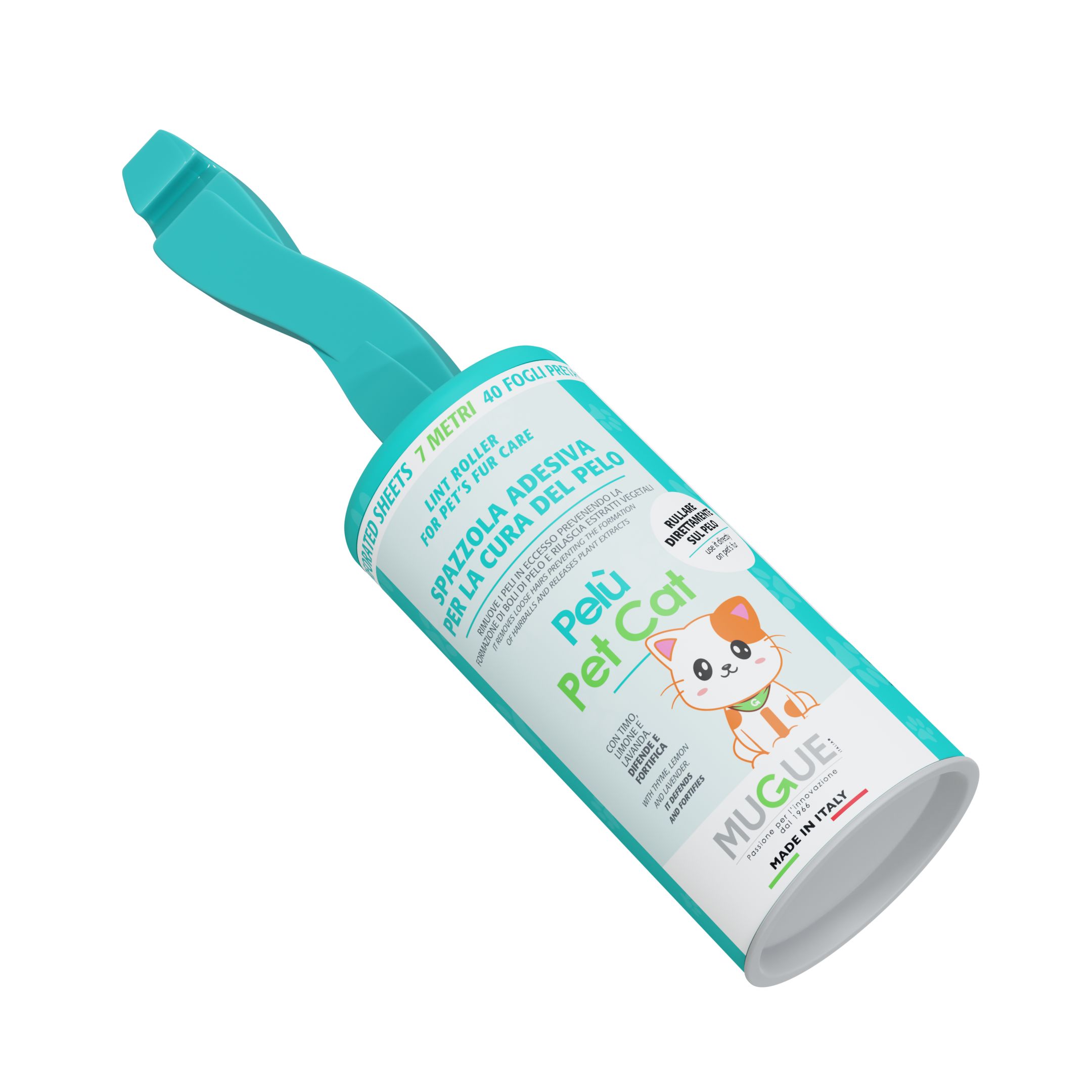 Mugue spazzola adesiva pelù Pet Cat - 7 metri 40 strappi