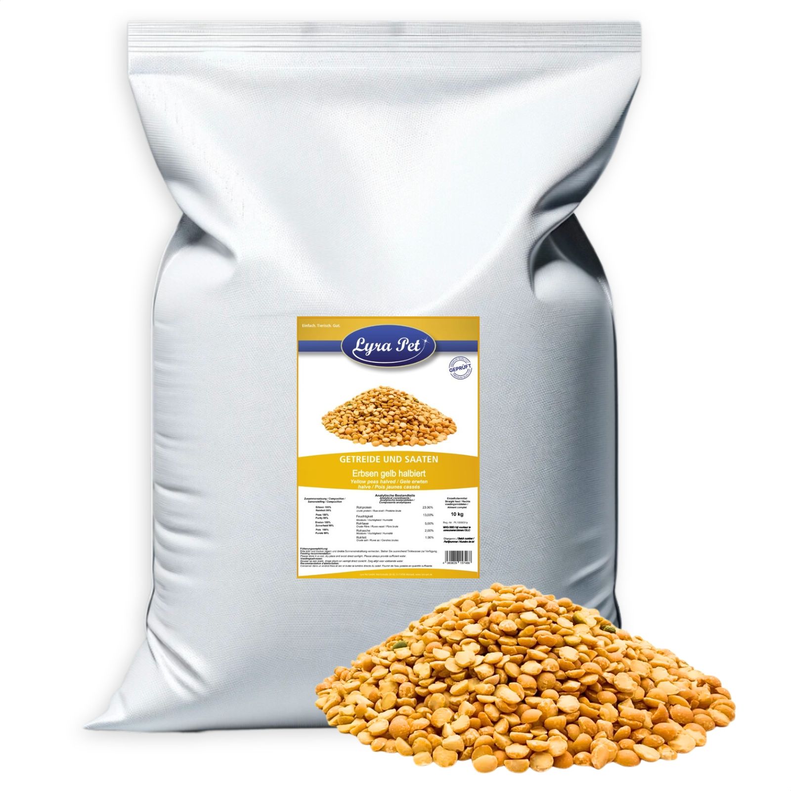 Lyra Pet® Erbsen gelb halbiert 10 kg Nicht relevant