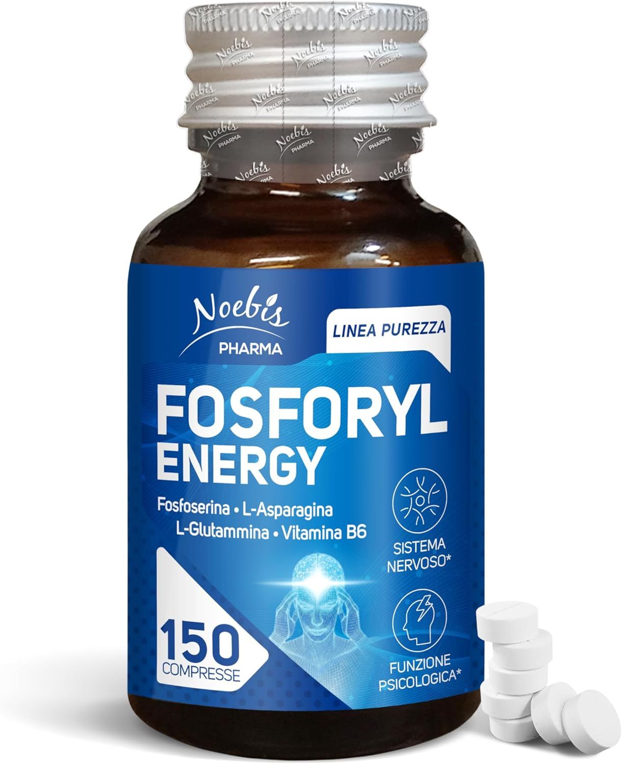 Noebis Pharma Fosforyl Energy – Fosfoserina + Vitamina B6 – 150 compresse