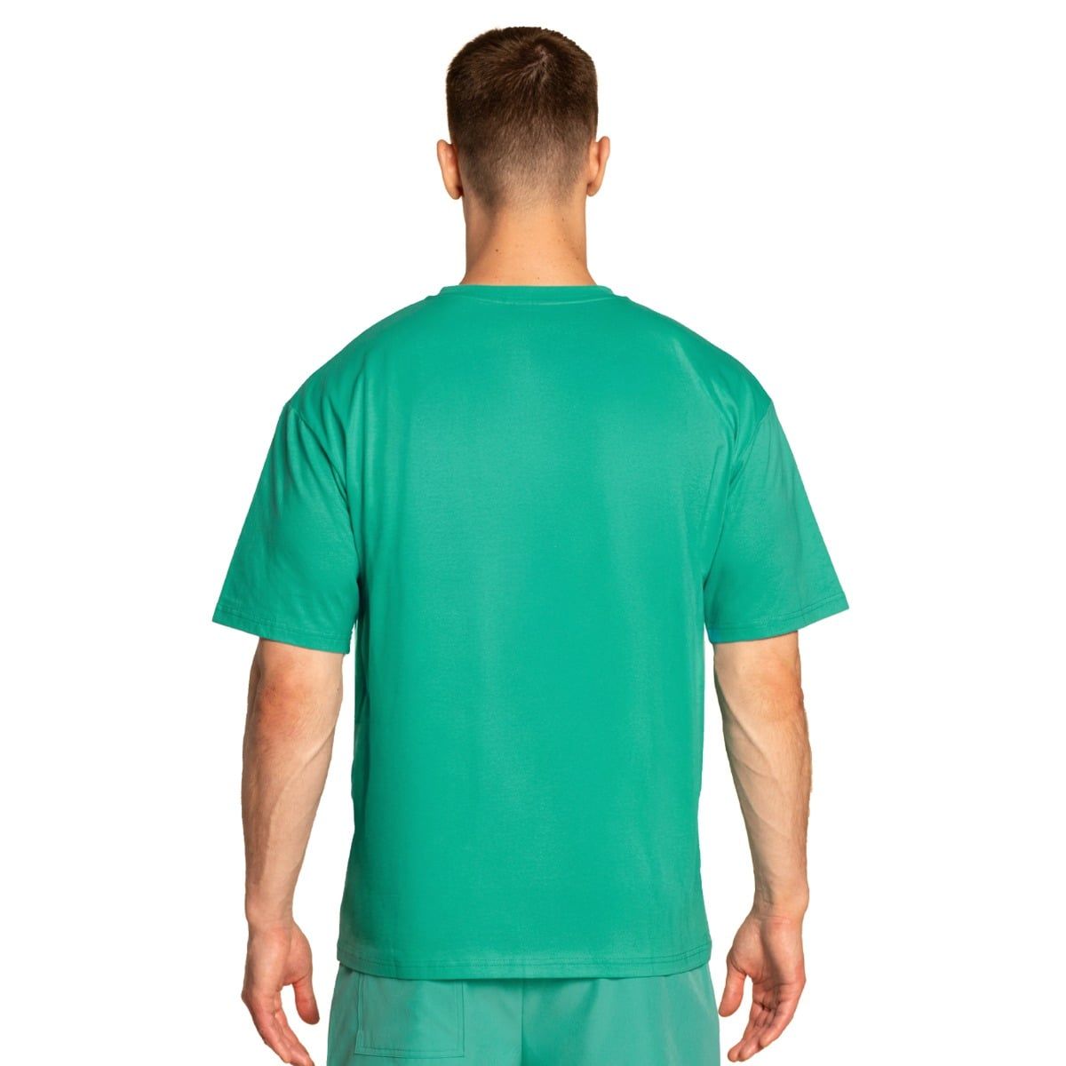 GymBeam T-Shirt Herren Oversized Kurzarm Limitless Lagoon