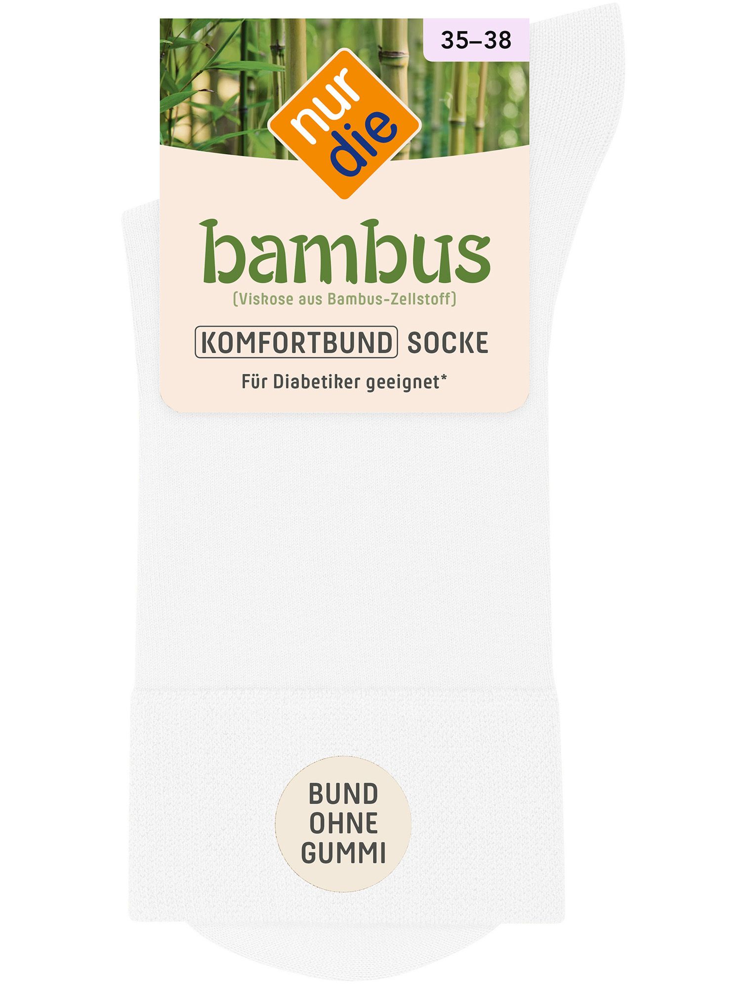 NUR DIE Socke Komfort Bund Bambus* - wei - 35-38 1 St - Shop Apotheke