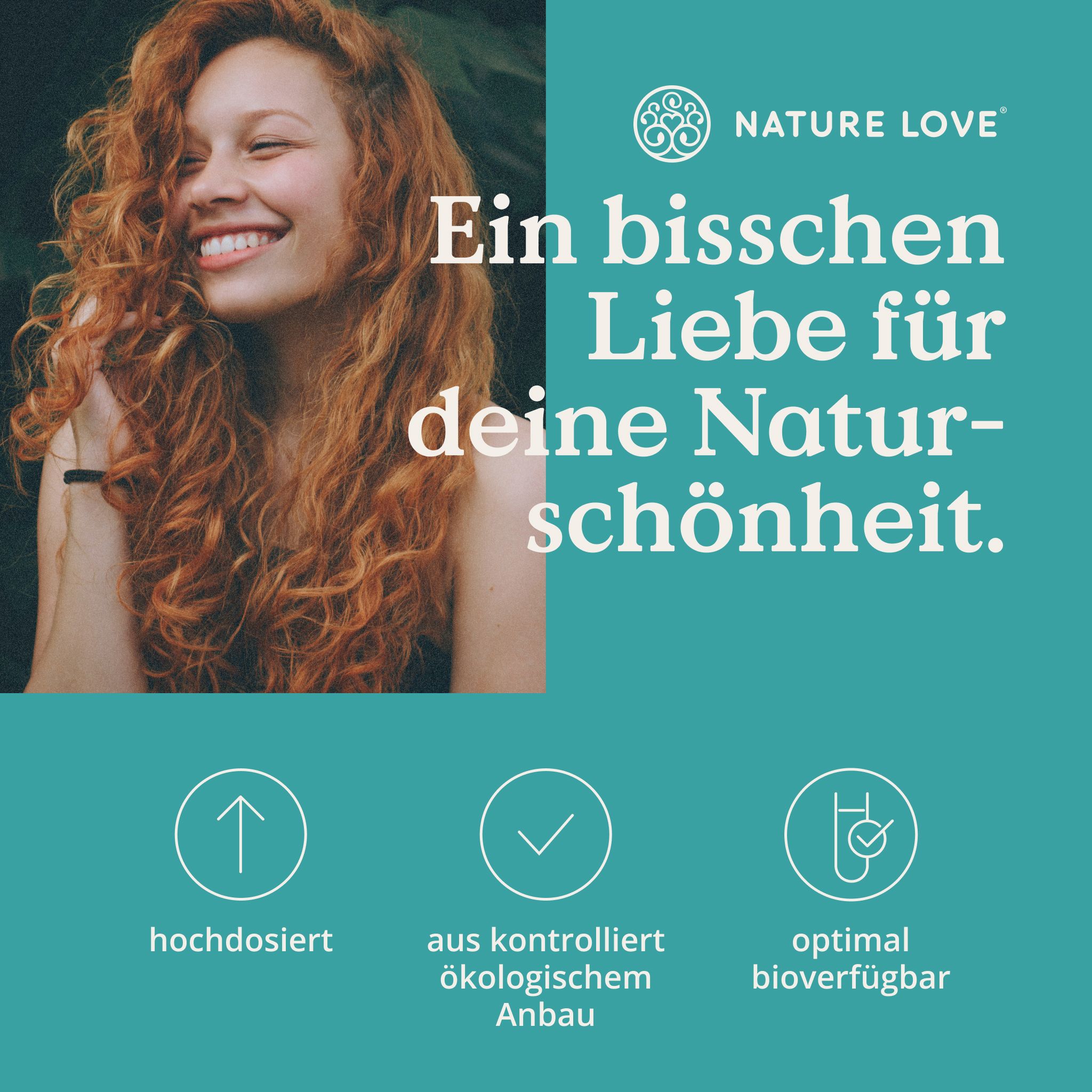 NATURE LOVE® Bio Gerstengras Kapseln: Hochdosiert, aus kontrolliert ökologischem Anbau, optimal bioverfügbar.