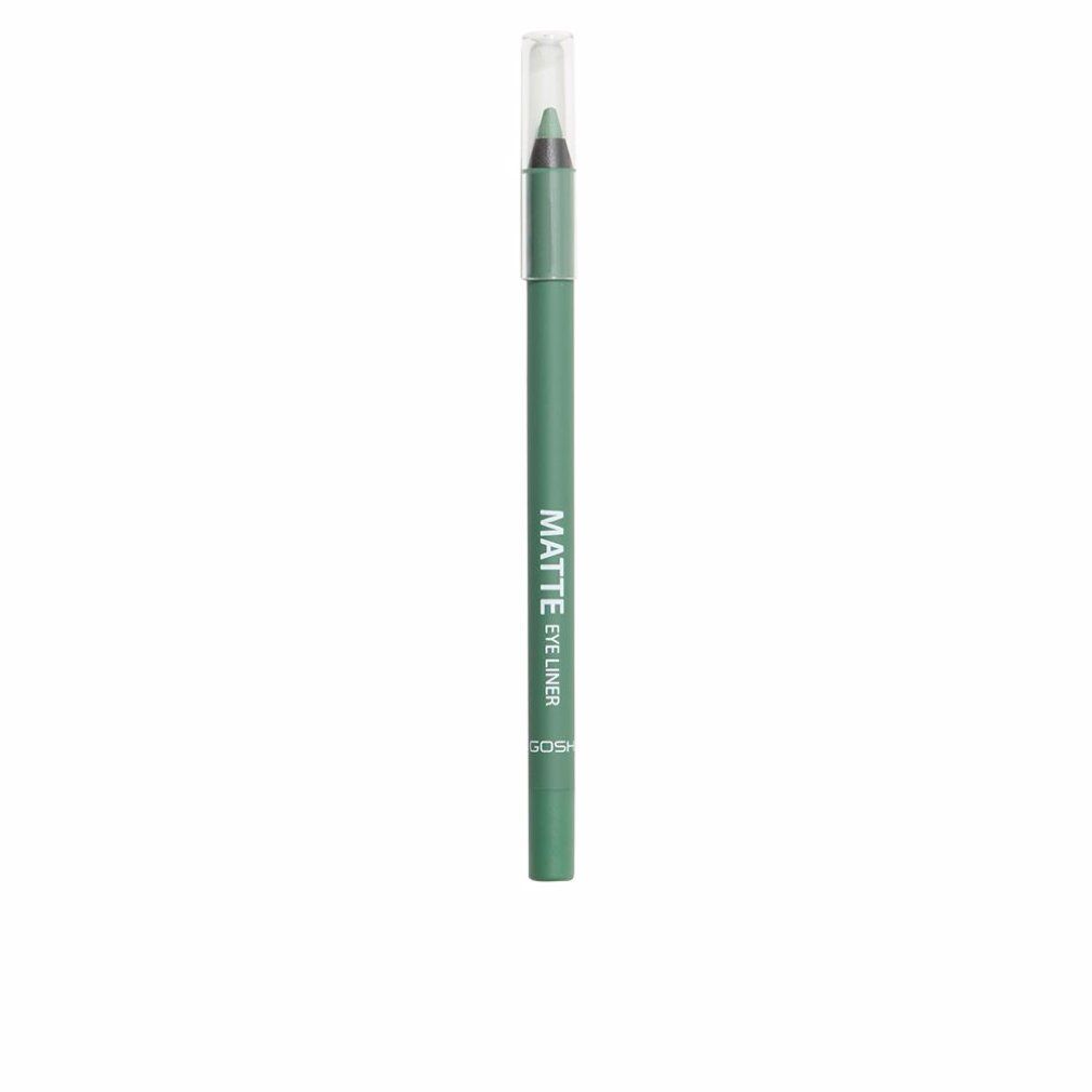 Grüner Gosh Matte Eyeliner mit transparenter Kappe. Aufschrift: Matte Eye Liner. Marke Gosh.