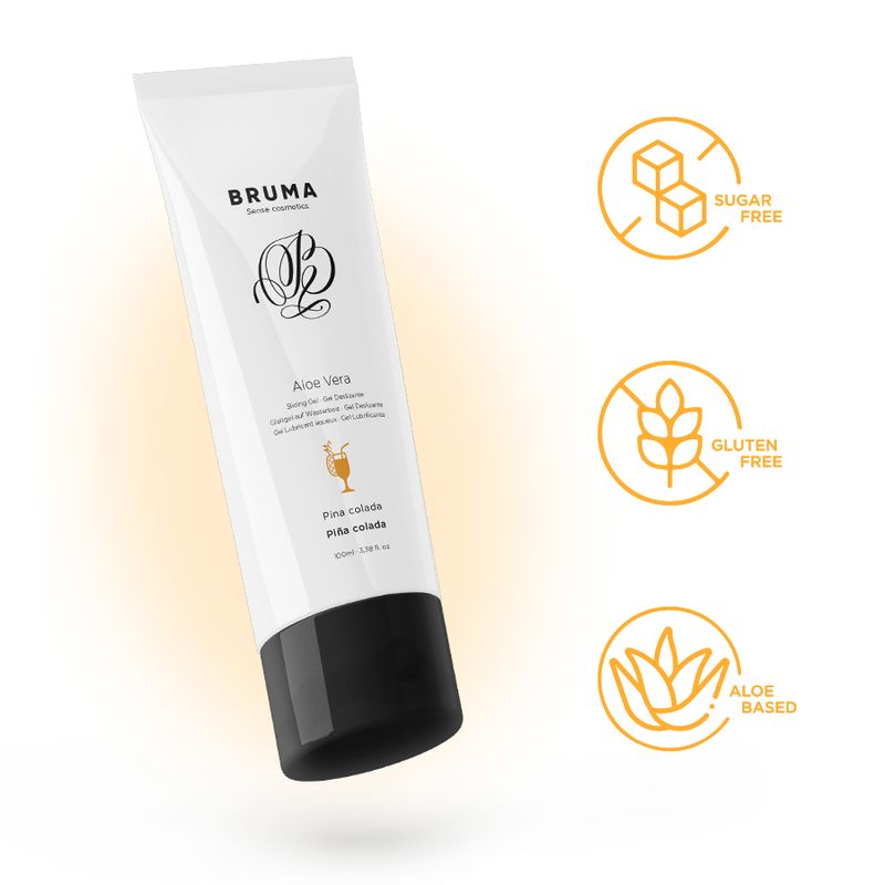 Weiße Tube mit schwarzem Deckel, Aloe Vera Pina Colada, 100ml. Zuckerfrei, glutenfrei, auf Aloe-Basis.