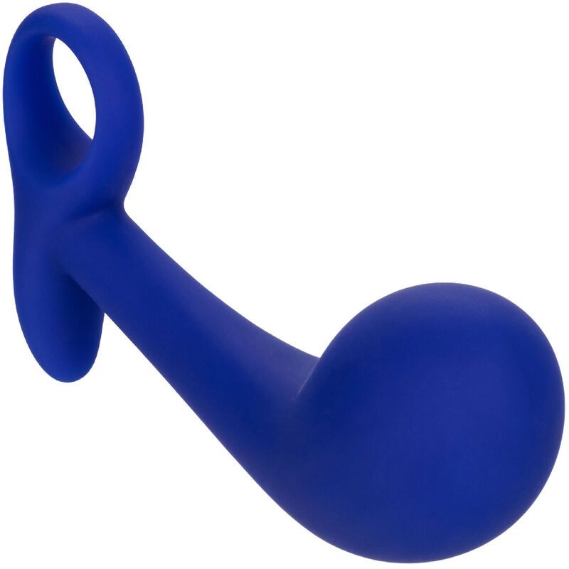 Blaue Anal-Trainingshilfe mit Ring. Aus Silikon.