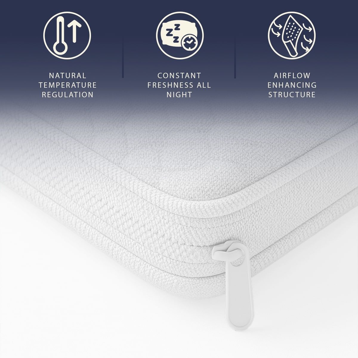 The White Stone Matratzentopper 90x190 aus Memory Foam mit Höhe 5 cm