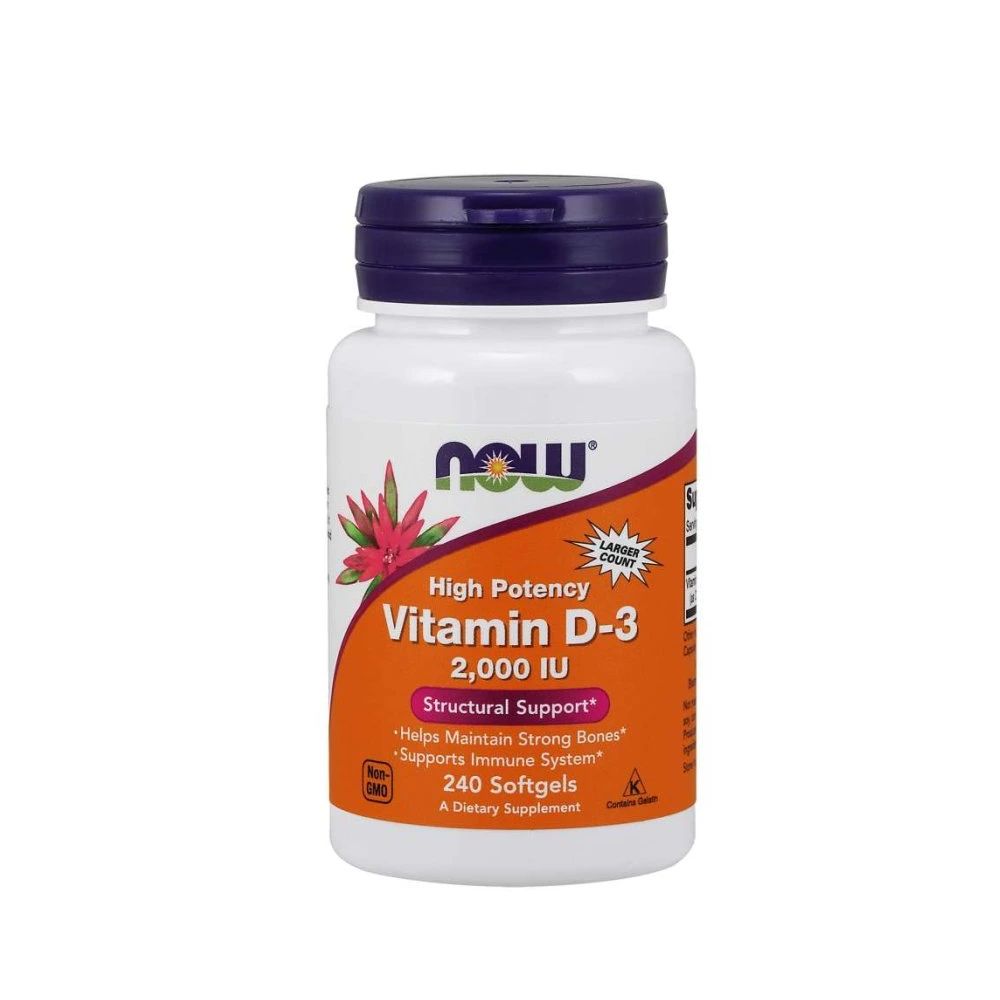 NOW Foods Vitamin D-3 – 2000 IE 240 St Kapseln