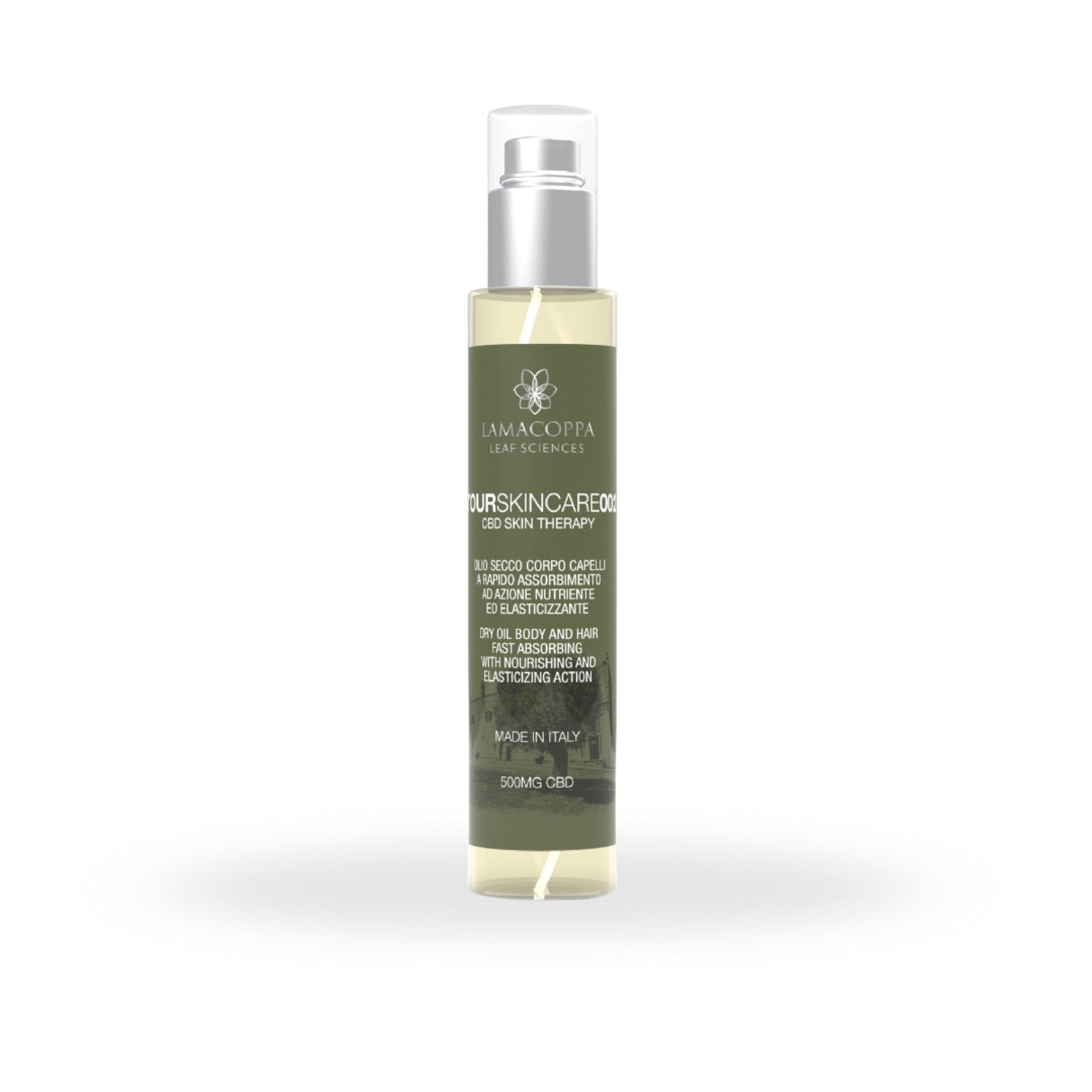 Olio Secco Multiuso CBD – Viso, Corpo e Capelli | Nutriente, Illuminante e Anti-Età