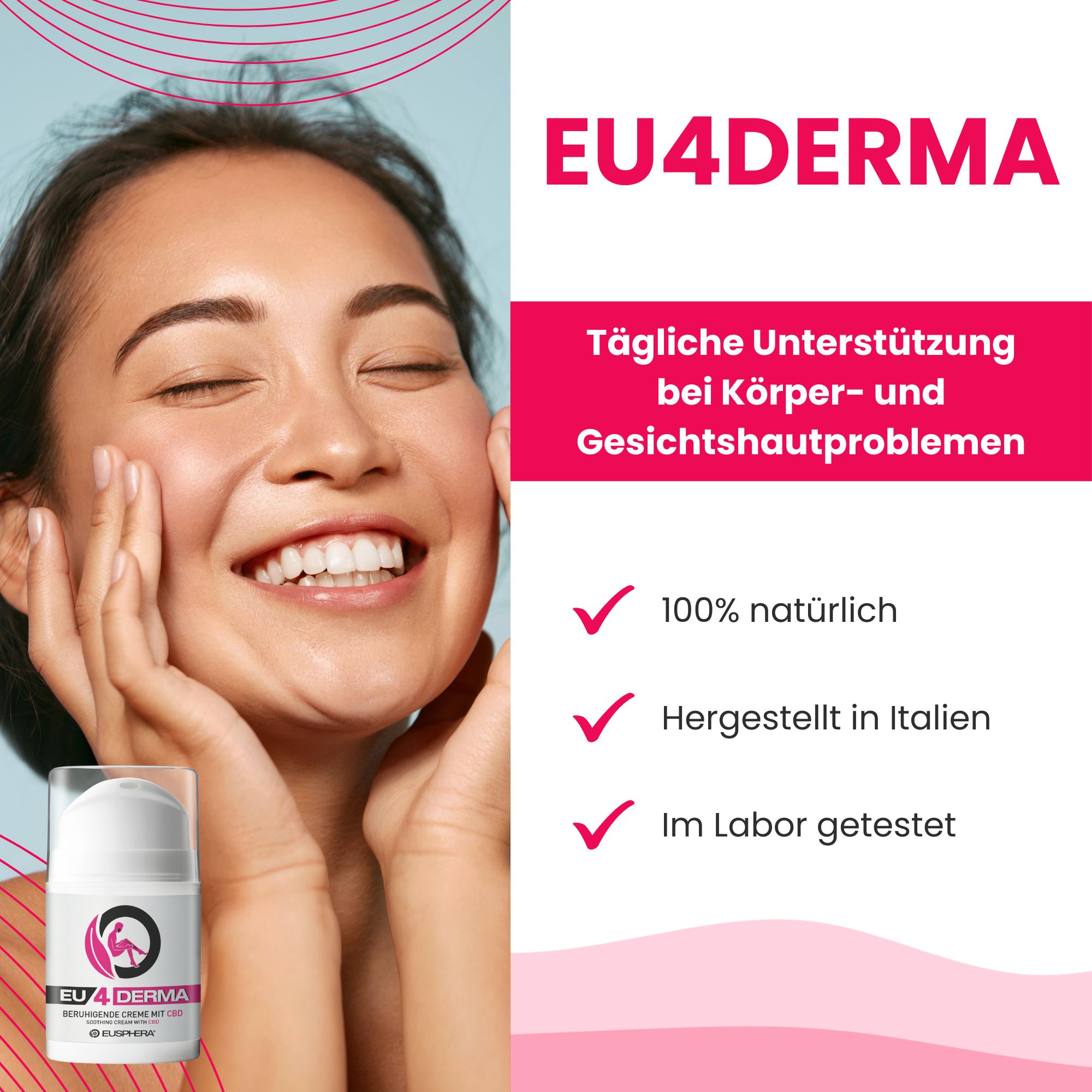 CBD Creme für Akne, Ekzem und Psoriasis | EU4DERMA - Eusphera