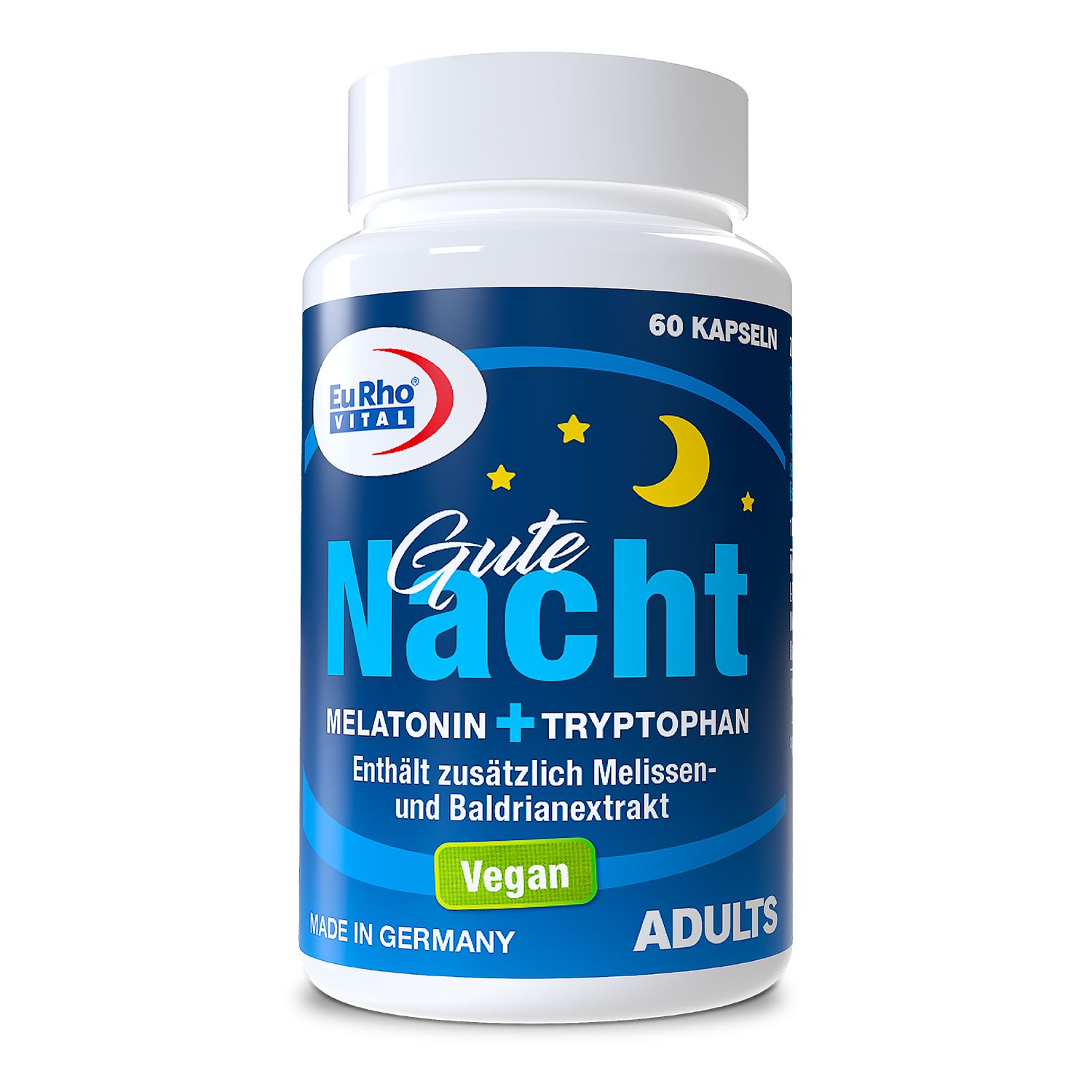 EuRho® Vital Gute Nacht – mit Melatonin & L-Tryptophan 60 St Hartkapseln