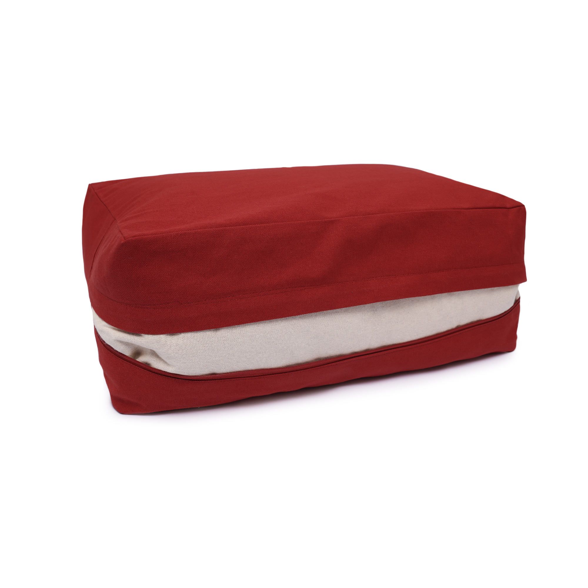yogabox VIPASSANA Kissen XL - bordeaux - 45 x 33 x 13,0 cm