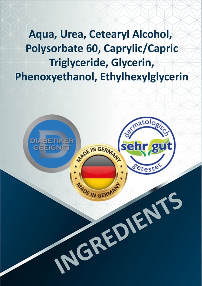 Blueline Pflegecreme 20% Urea Creme, Schrundencreme für sehr trockene und verhornte Haut