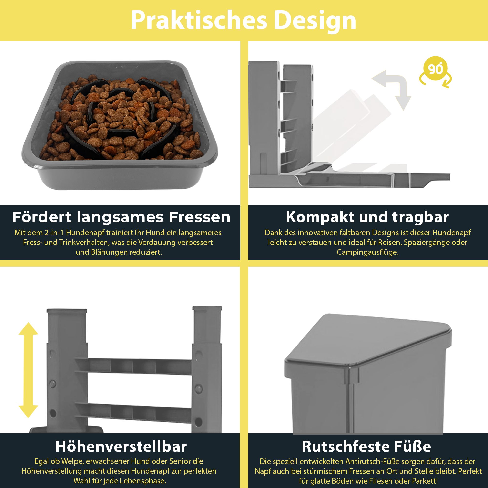 PETSATION erhöhter Hundenapf AntiSchling (Hunde)