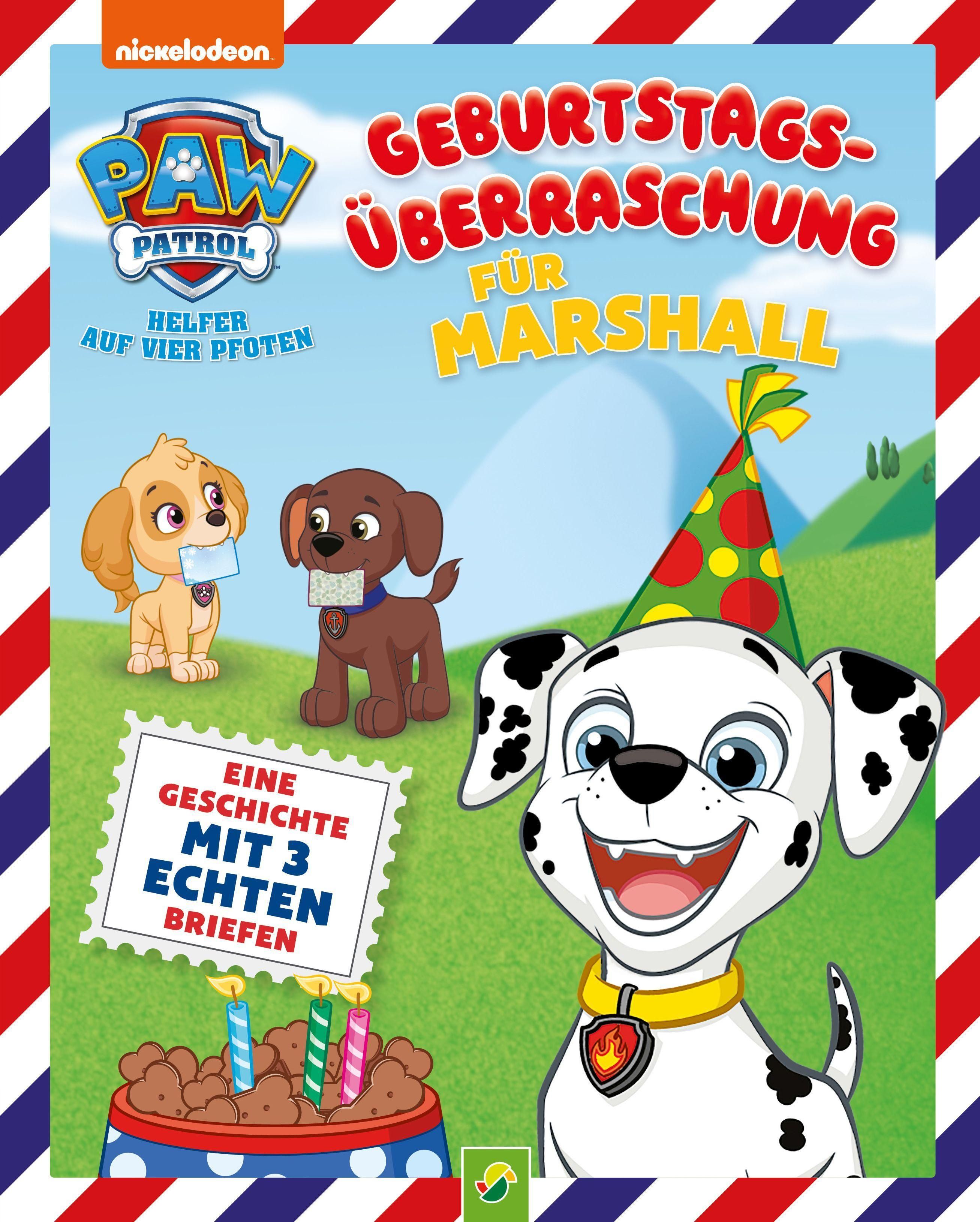 PAW Patrol Briefe-Geschichtenbuch: Geburtstagsüberraschung für Marshall Mit drei echten Briefen z...