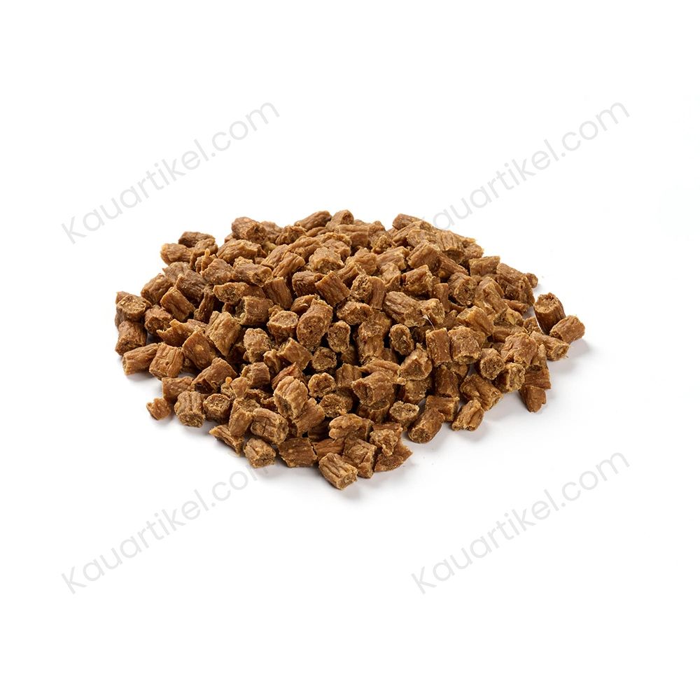 Trainingssnack Kaninchen, 1-3 cm lang, 0,5-1,5 g schwer, mittelfest.