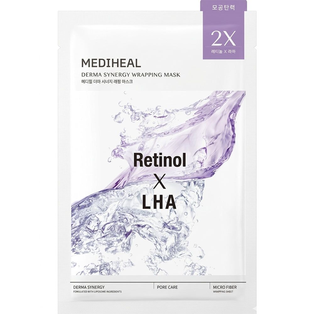 Mediheal Derma Synergy Wrapping Sheet Mask Retinol X LHA Pore 25 ml Gesichtsmaske