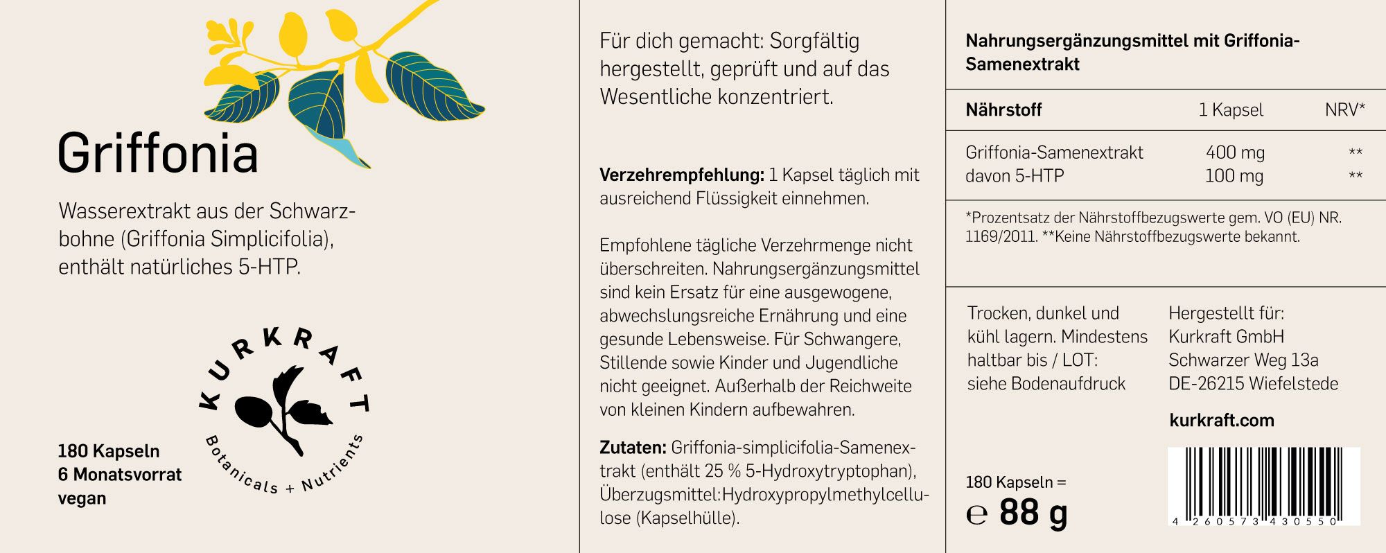Kurkraft© 5-HTP aus Griffonia