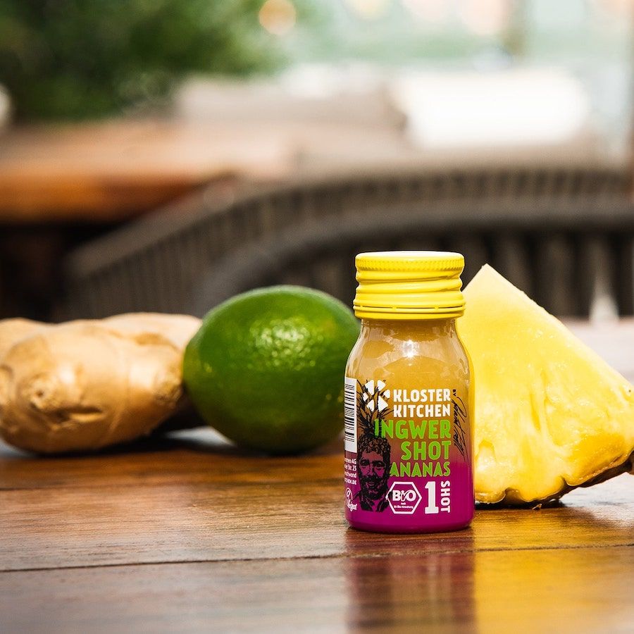 Kloster Kitchen Bio Ingwer Shot Ananas Box (inkl. 0,25€ EINWEG Pfand)