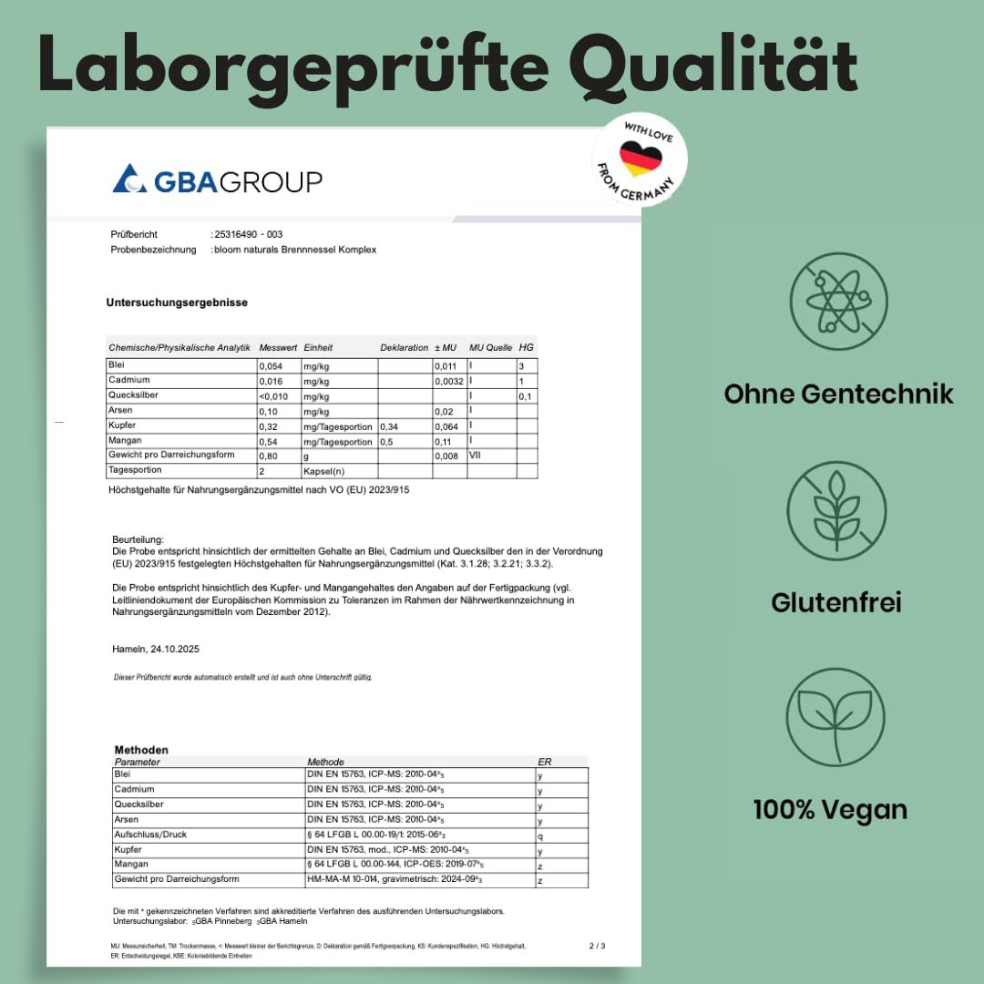 Bloom Naturals Brennnessel Kapseln