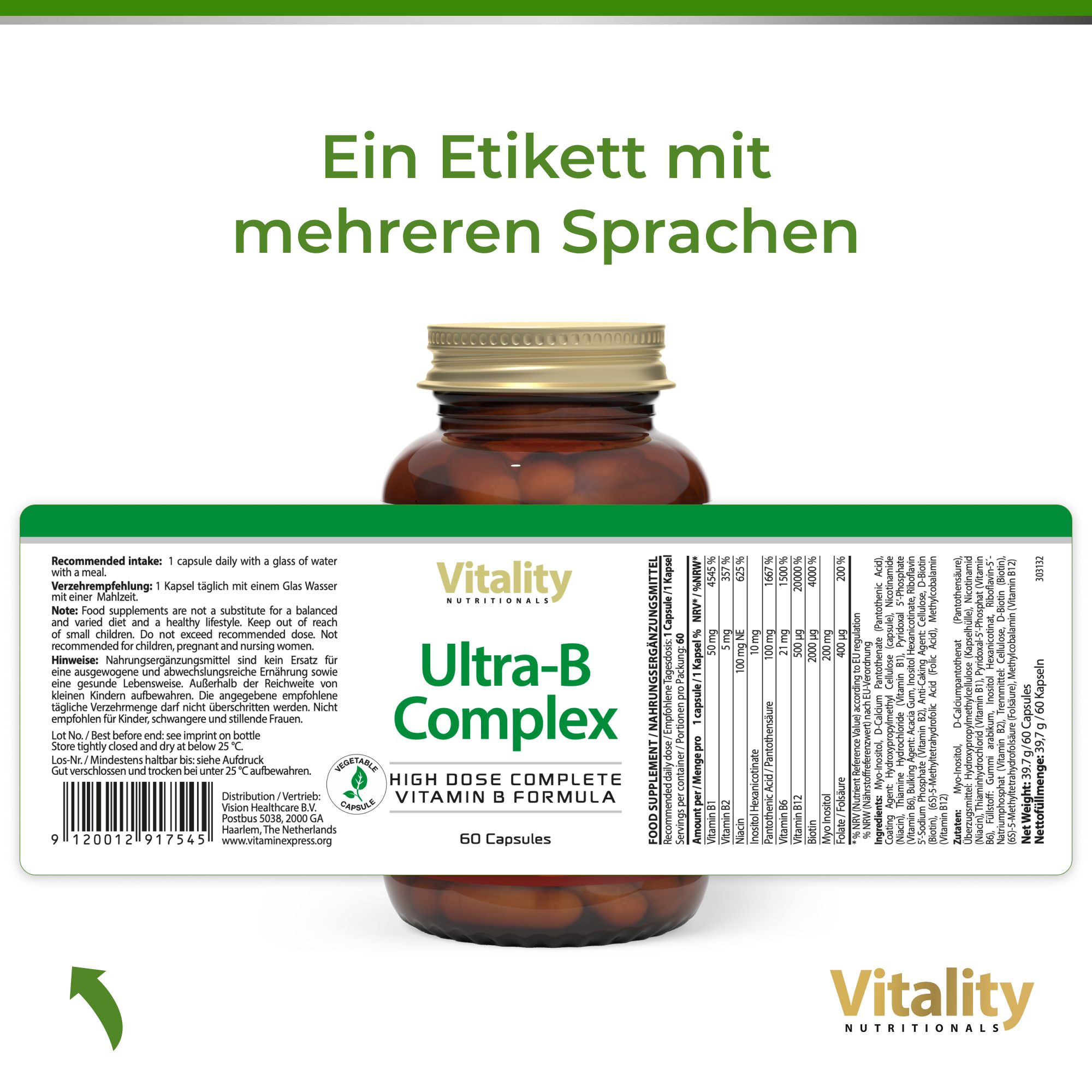 Vitality Nutritionals Ultra-B-Komplex