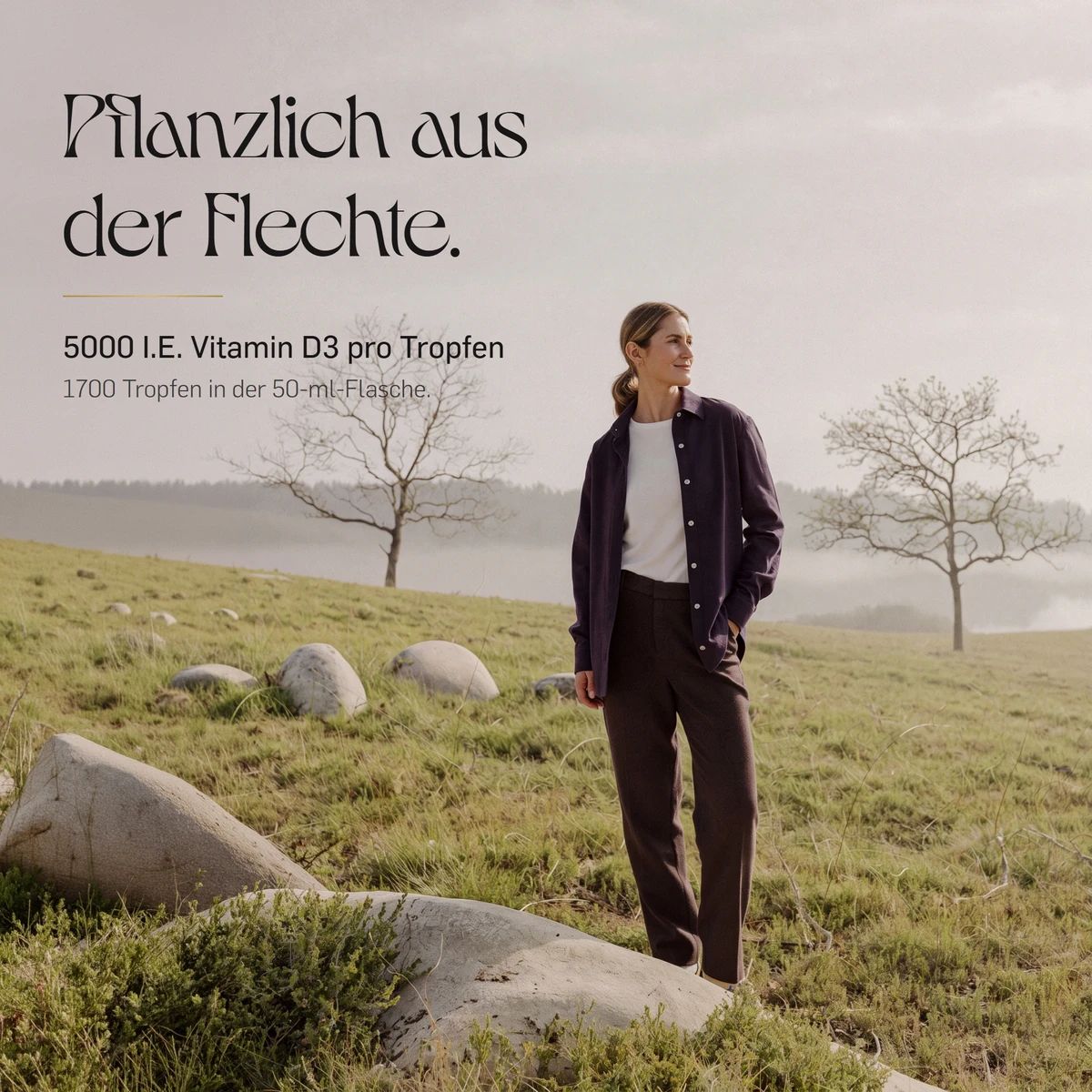 Anleitung zur einfachen Einnahme von Vitamin D3 Tropfen.