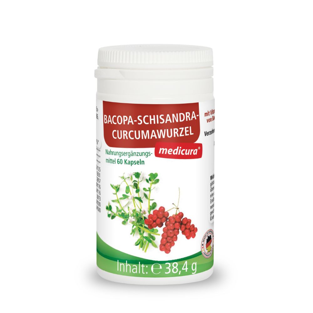 Medicura AG Bacopa-Schisandra-Curcumawurzelpulver 38,4 g Kapseln