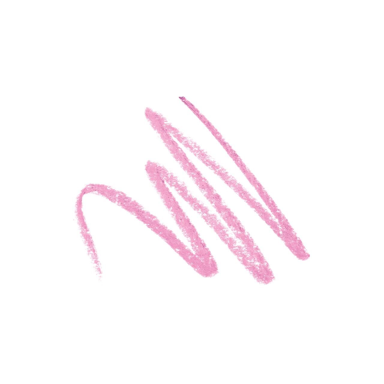Rosa Lippenkonturenstift-Strich. Auf weißem Hintergrund.