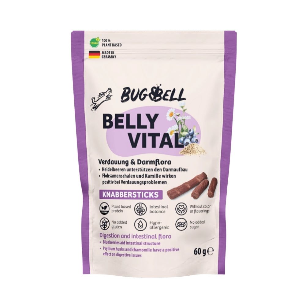 BugBell Knabbersticks BellyVital - Verdauung & Darmflora 60 g Futter