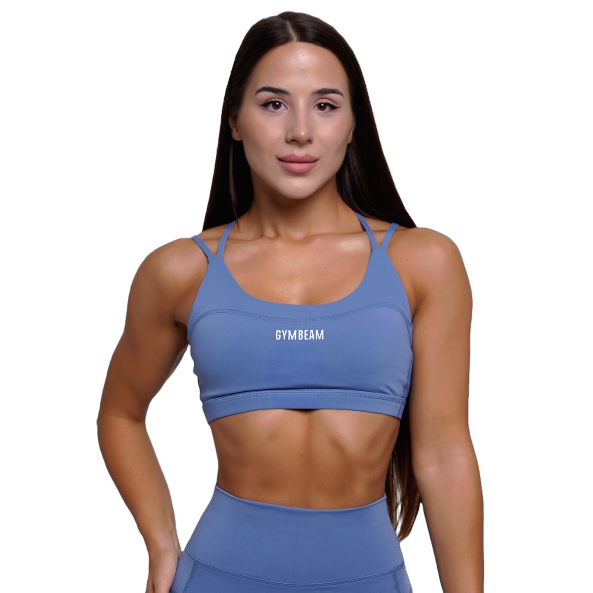 GymBeam Sport-BH Damen FIT mit gekreuzten Trägern in Steel Blue 1 St