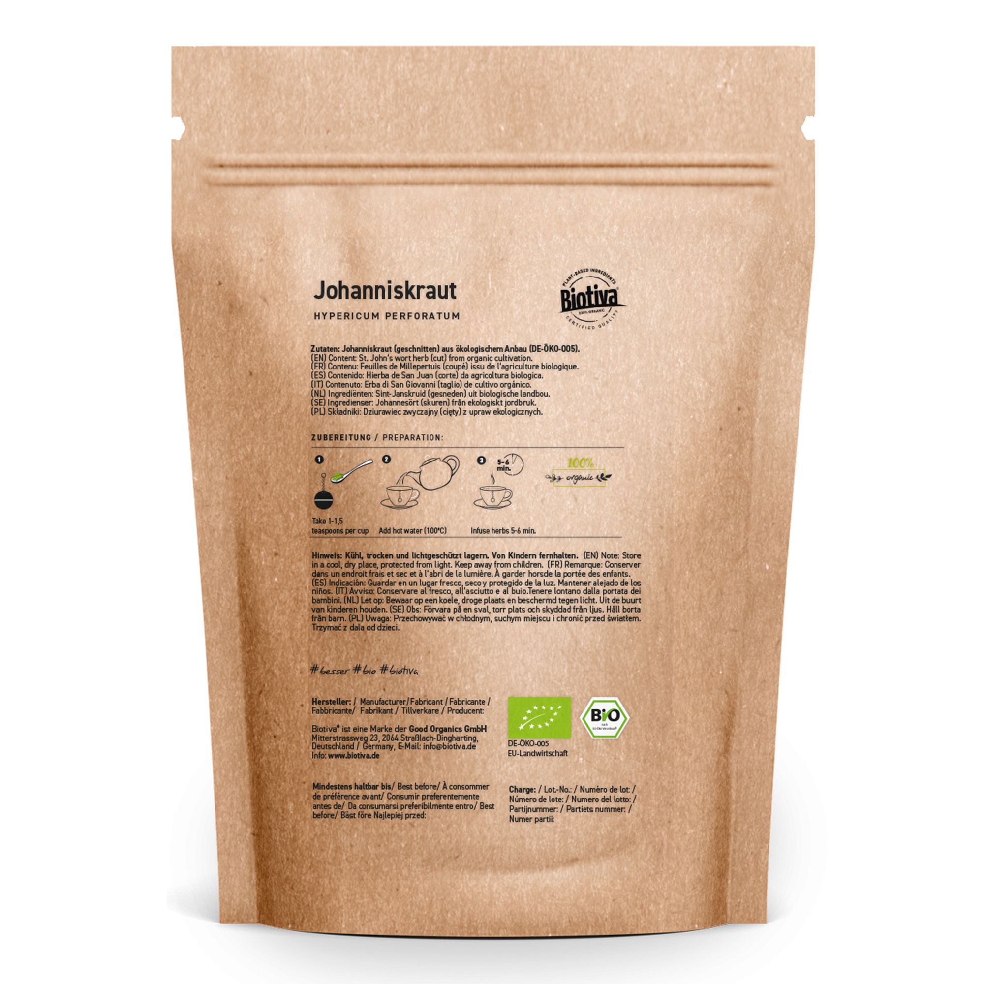 Biotiva Johanniskraut Tee Bio