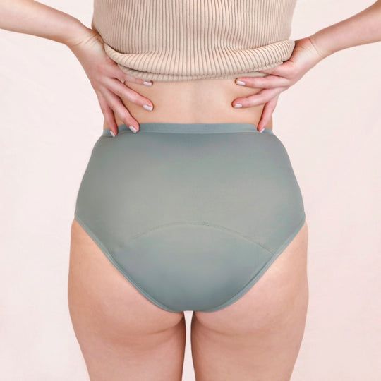 Mylily Periodenunterwäsche - High Waist Salbei S ohne Biozide 1 St Periodenslip