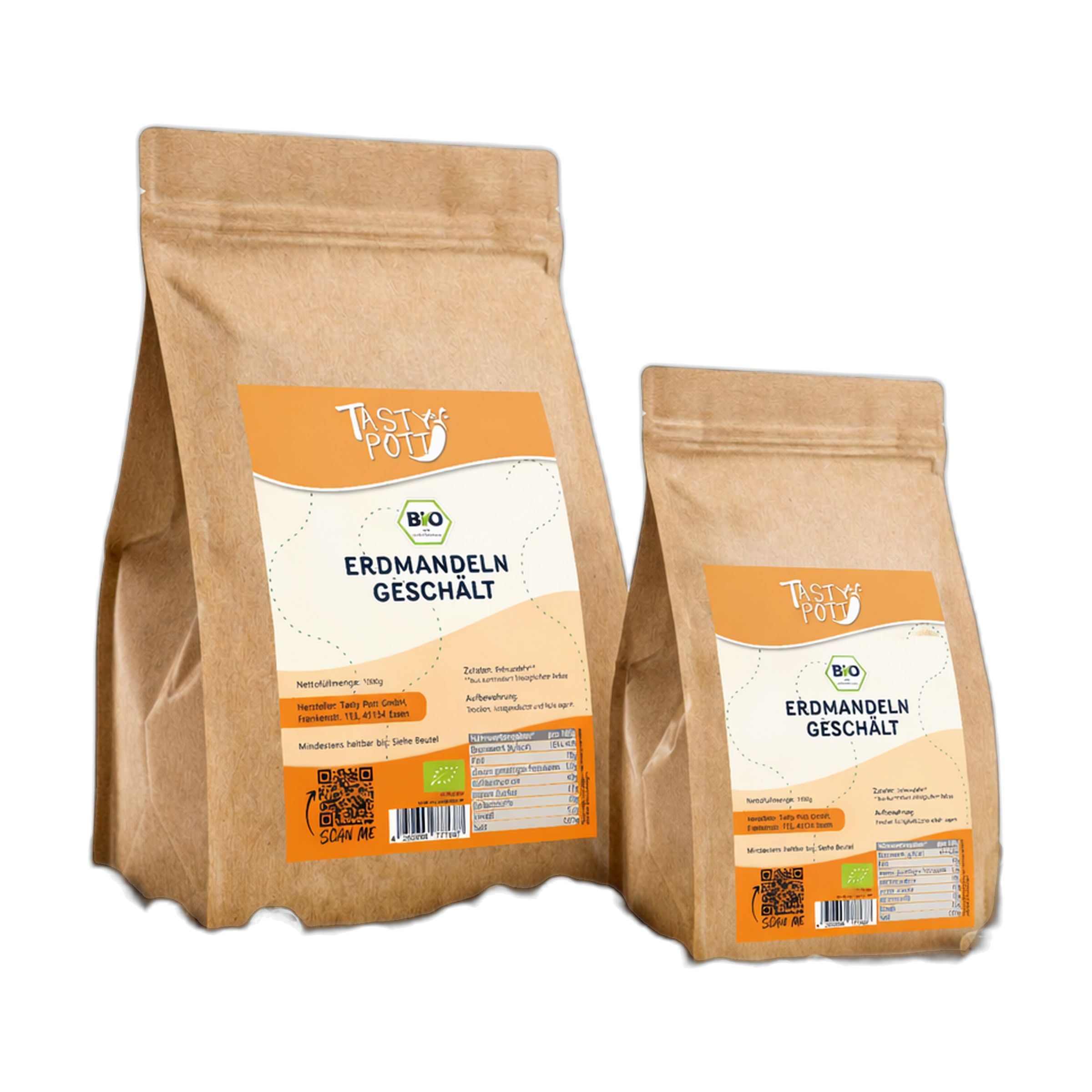 Tasty-Pott Tasty Pott Bio Erdmandeln ganz & geschält 2000 g