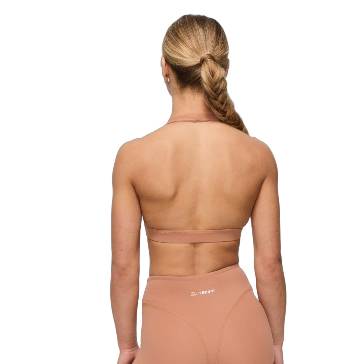 GymBeam Sport-BH Damen Halterschnitt mit breiten Trägern Caramel