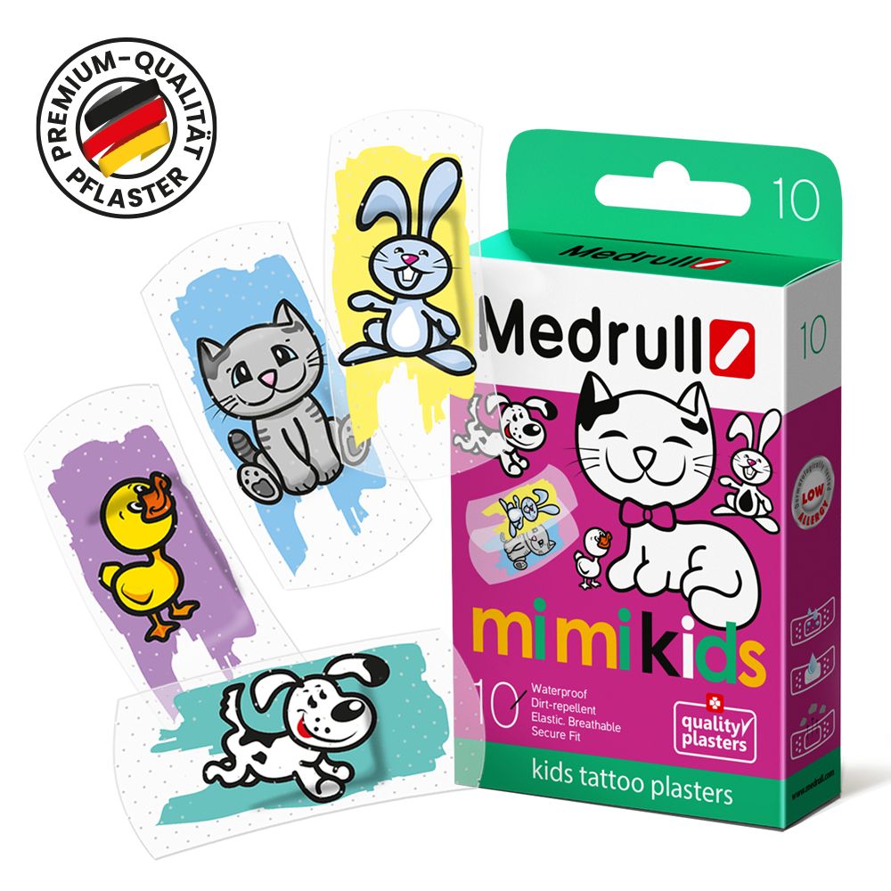 Medrull MI Kids Kinderpflaster, Tattoo-Pflaster, hyperallergen 10 St Pflaster