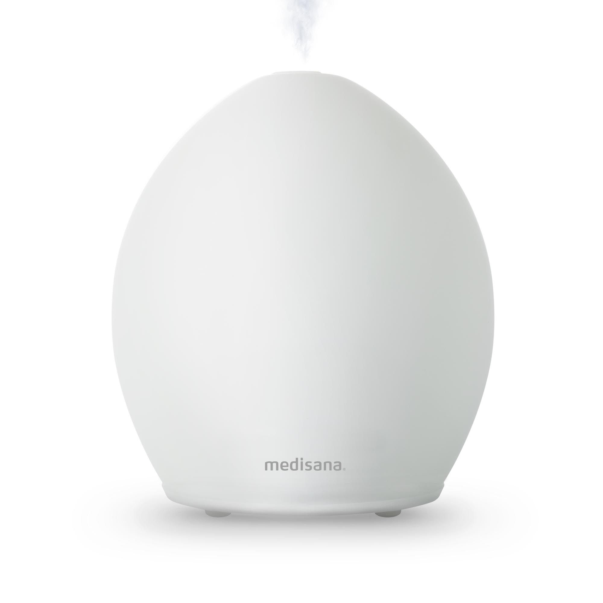 medisana AD 635 Aroma Diffuser aus Milchglas | mit Wellness-Licht in 6 Farben | Für Duftöle geeignet