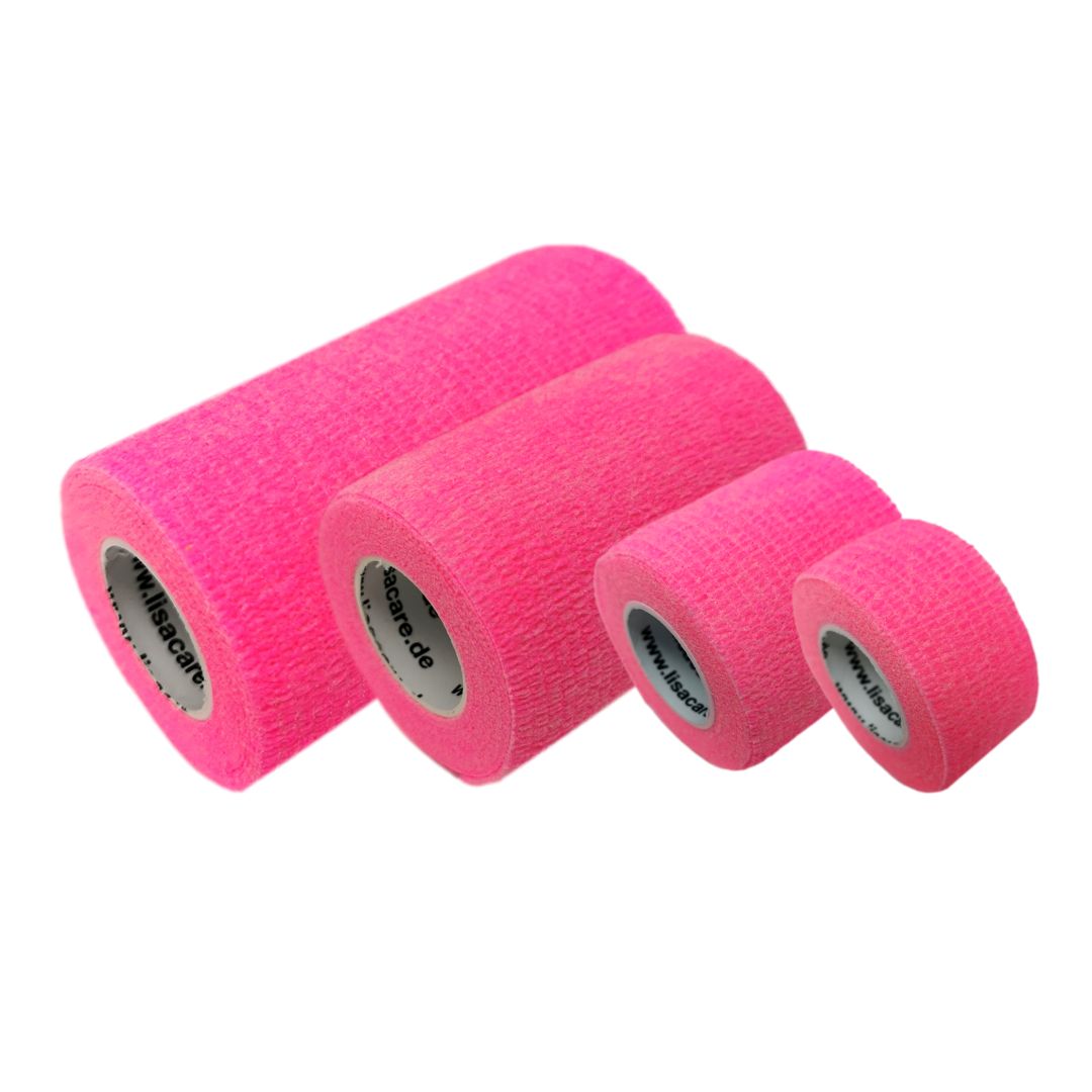 LisaCare Pflasterbandagen Neonpink - Selbstklebender Verband 4 St Bandage(s)