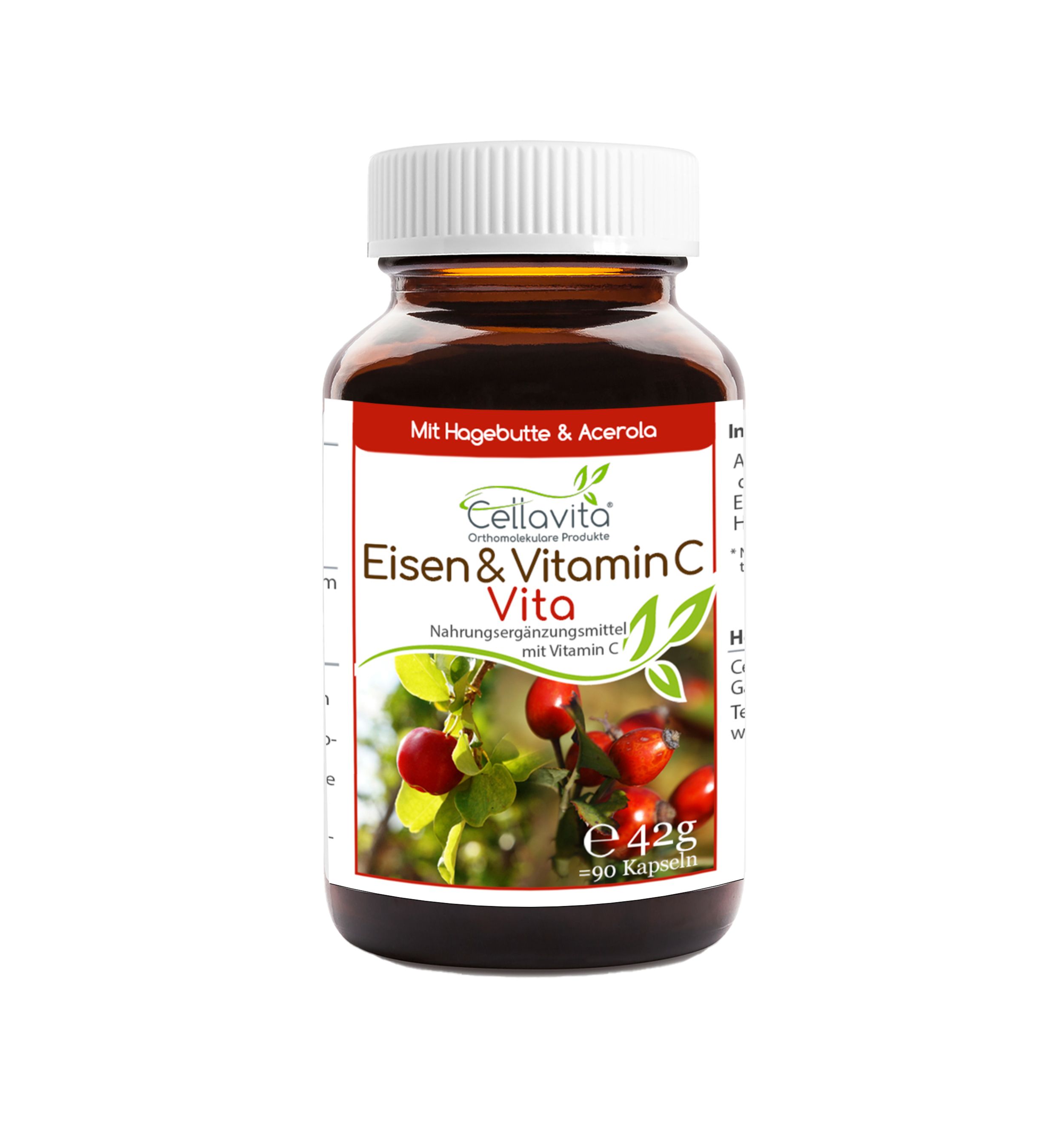 Cellavita - Eisen & Vitamin C Vita | 90 Kapseln im Glas g